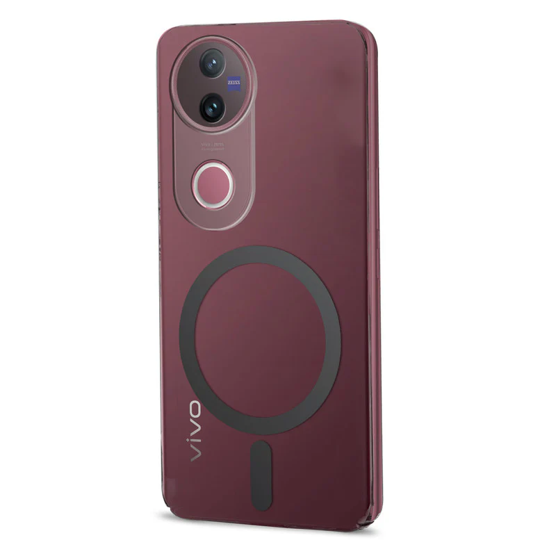 Colored Transparent Anti-Yellowing Wireless Charging Support Case For Vivo V50 5G - Image 5
