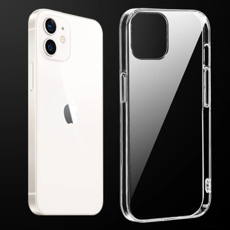 Crystal Clear Hard Back Anti-Yellowing With raised camera edges Phone Case For Apple iPhone 12