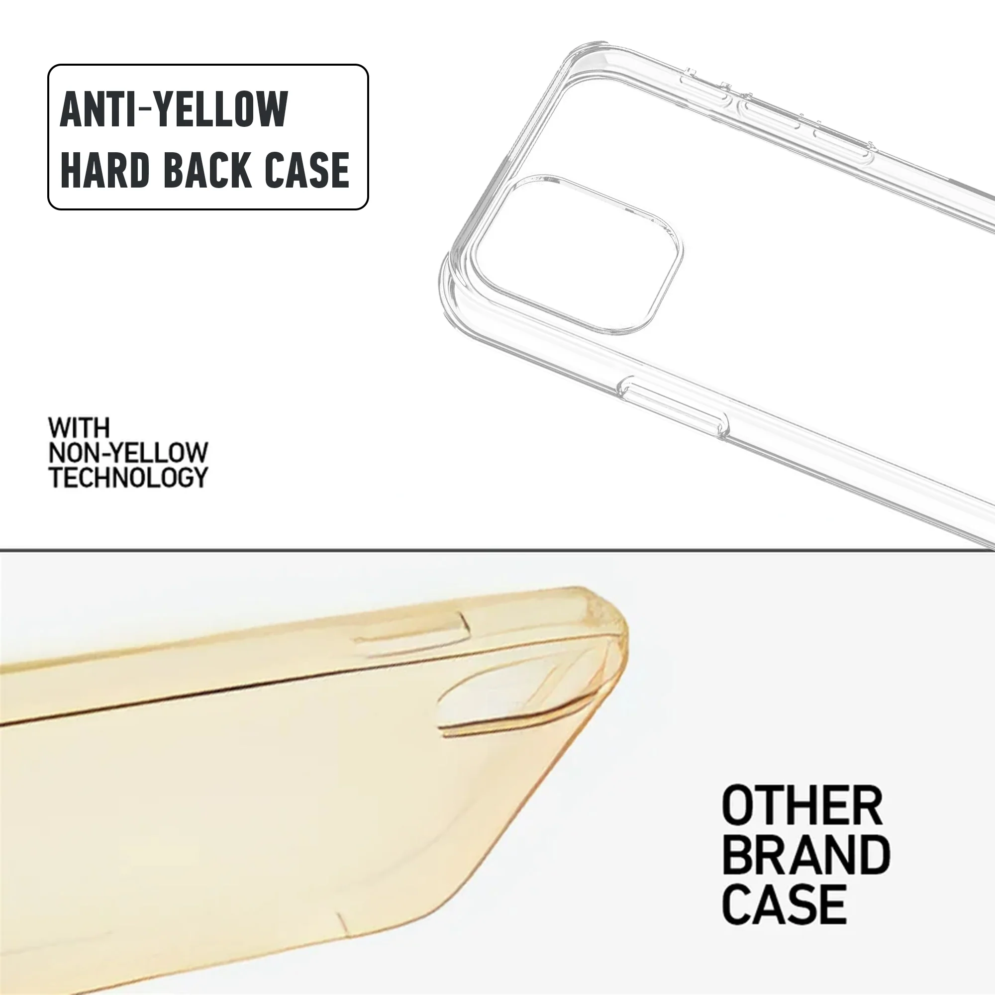 Crystal Clear Hard Back Anti-Yellowing With raised camera edges Phone Case For Apple iPhone 15 Pro - Image 8