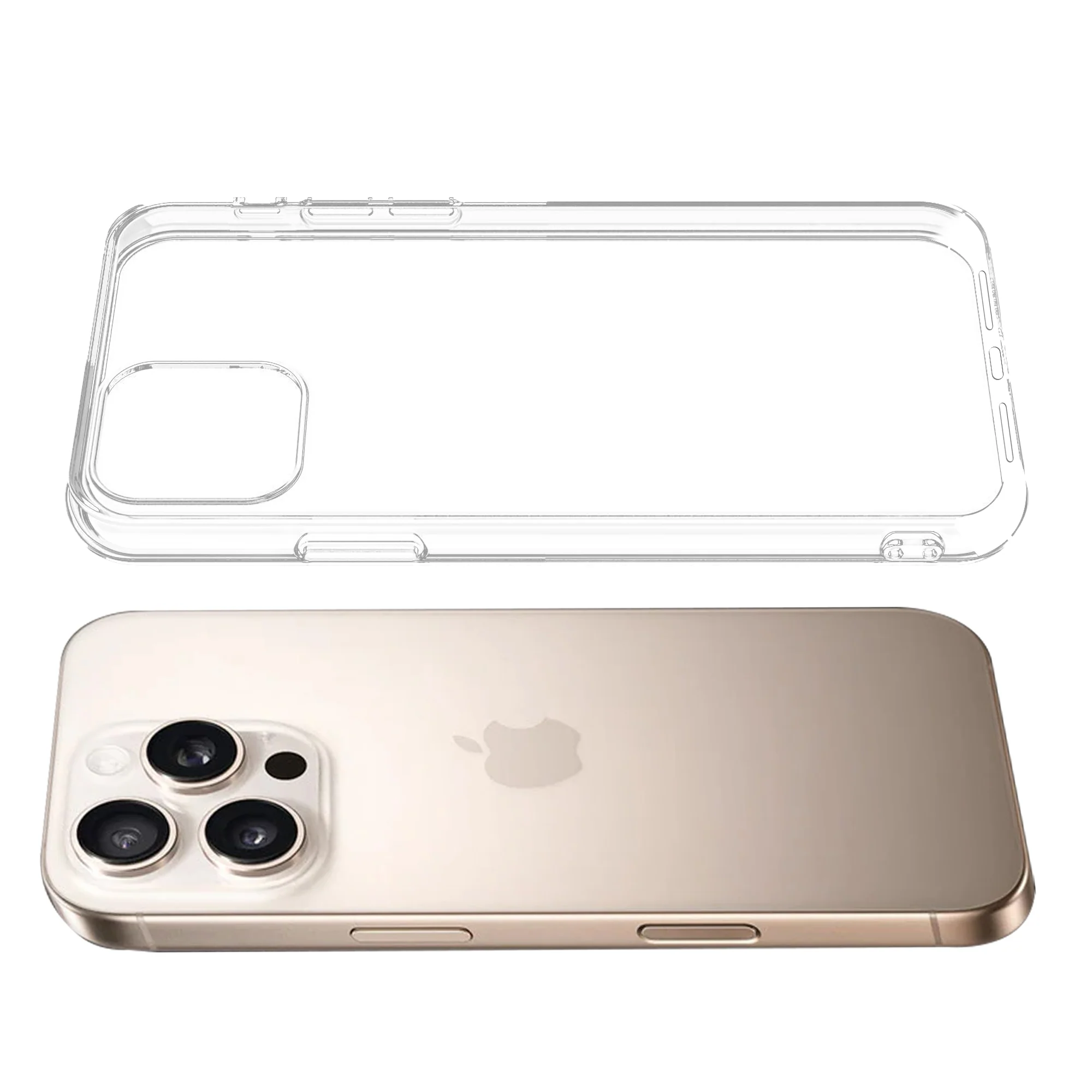 Crystal Clear Hard Back Anti-Yellowing With raised camera edges Phone Case For Apple iPhone 16 Pro - Image 7