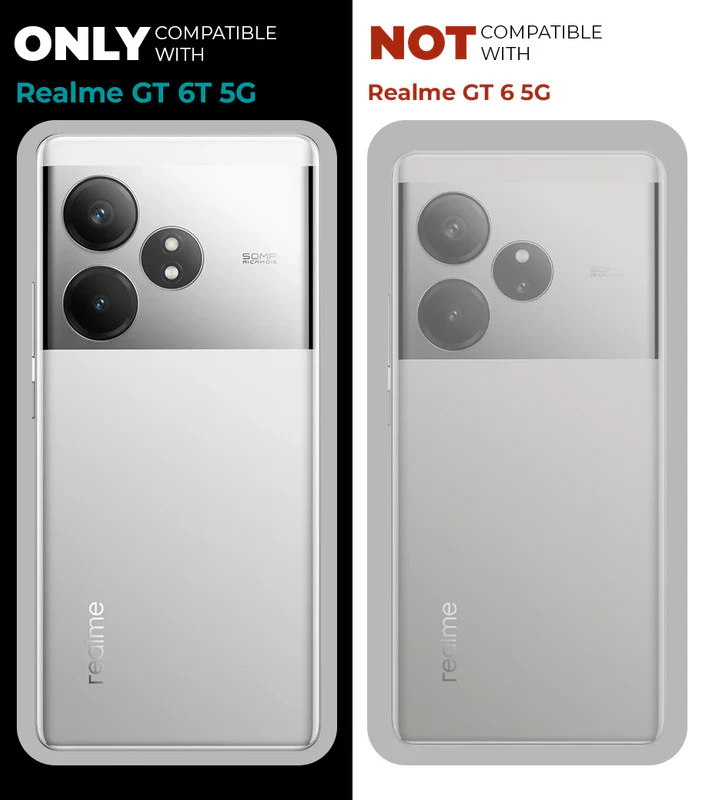 Transparent Edge Hard Case With Camera Protection for Realme GT 6T 5G - Image 8