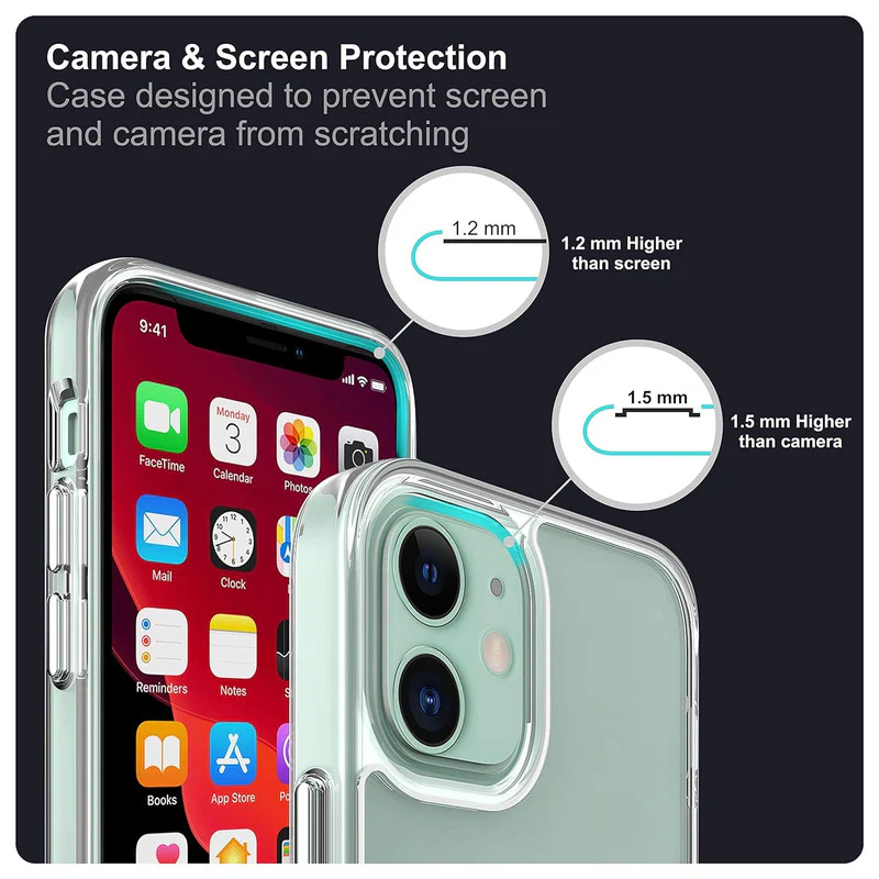 Crystal Clear Transparent Back Cover Case for Apple iPhone 12 Mini - Image 5