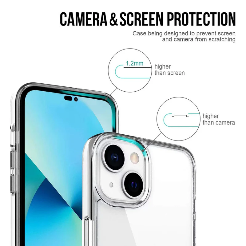Crystal Clear Transparent Back Cover Case for Apple iPhone 14 - Image 5