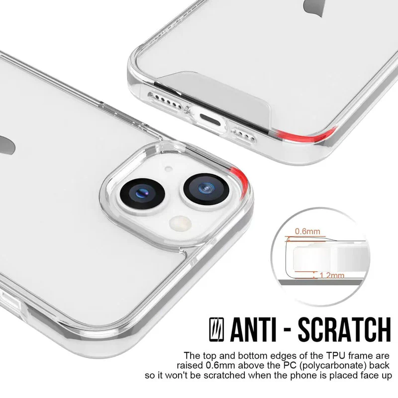 Crystal Clear Transparent Back Cover Case for Apple iPhone 14 - Image 6