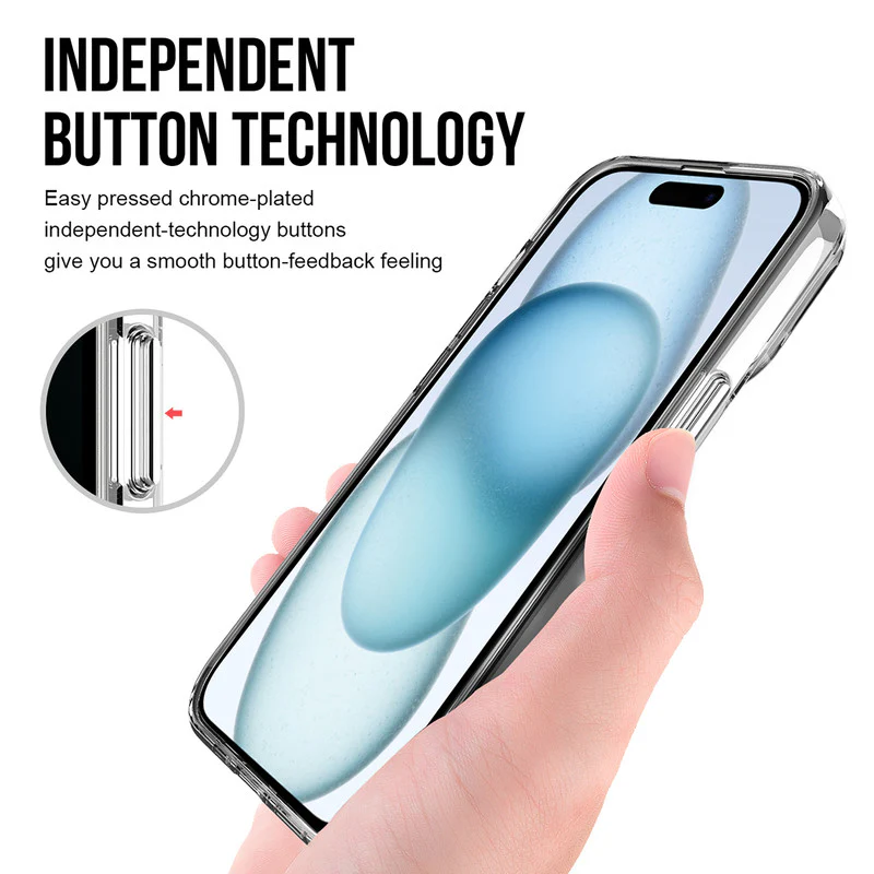 Crystal Clear Transparent Back Cover Case for Apple iPhone 15 - Image 6