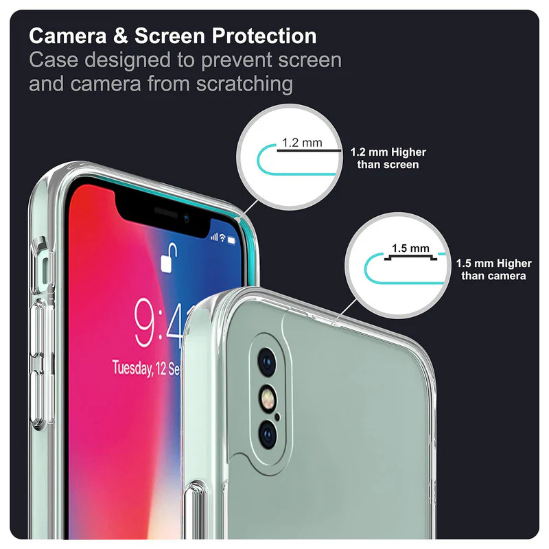 Crystal Clear Transparent Back Cover Case for Apple iPhone X - Image 5