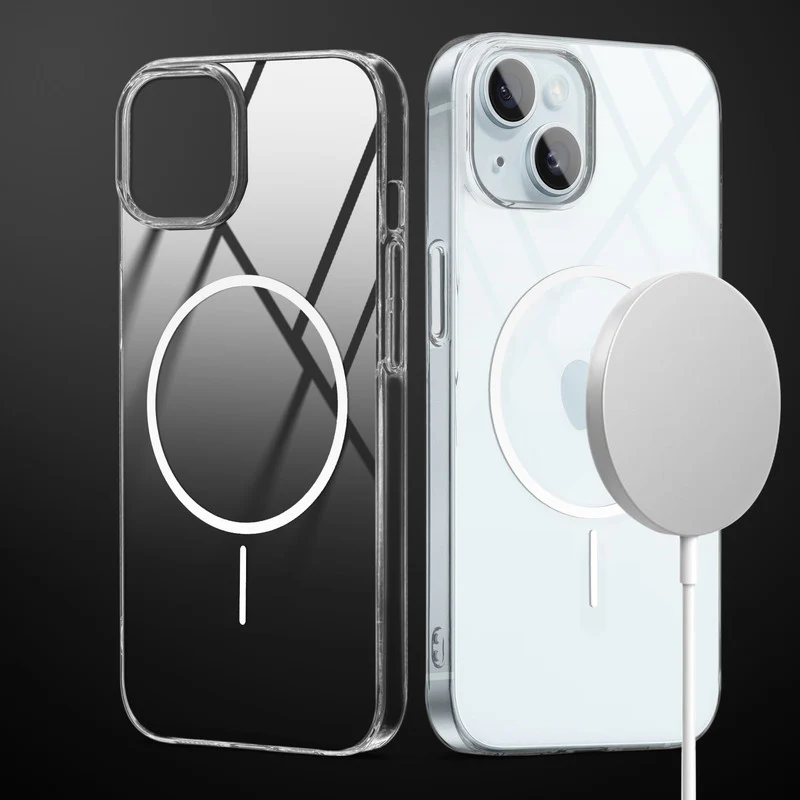 Crystal Clear Anti-Yellowing Wireless Charging Support Case For Apple iPhone 13 - Image 29