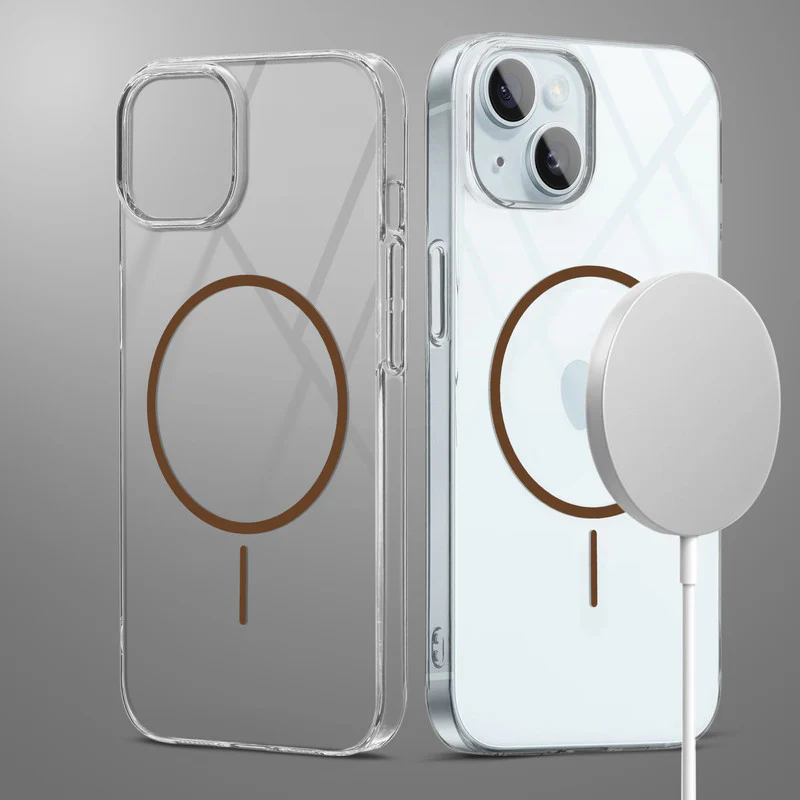 Crystal Clear Anti-Yellowing Wireless Charging Support Case For Apple iPhone 15 Plus - Image 8