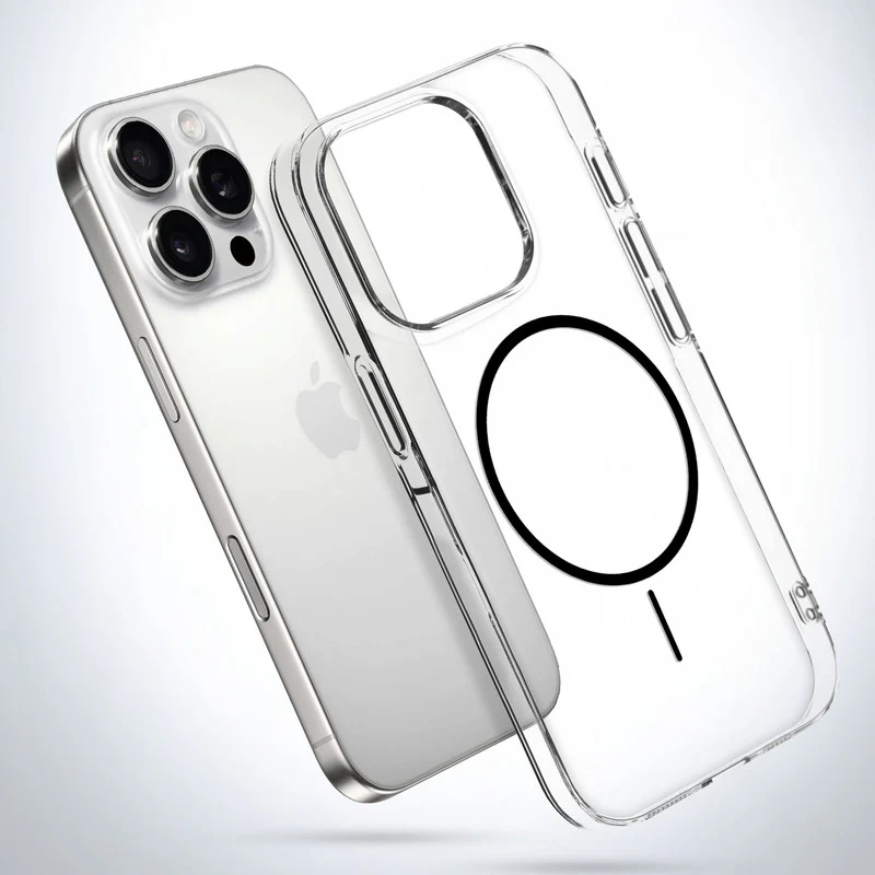 Crystal Clear Anti-Yellowing Wireless Charging Support Case For Apple iPhone 15 Pro - Image 3