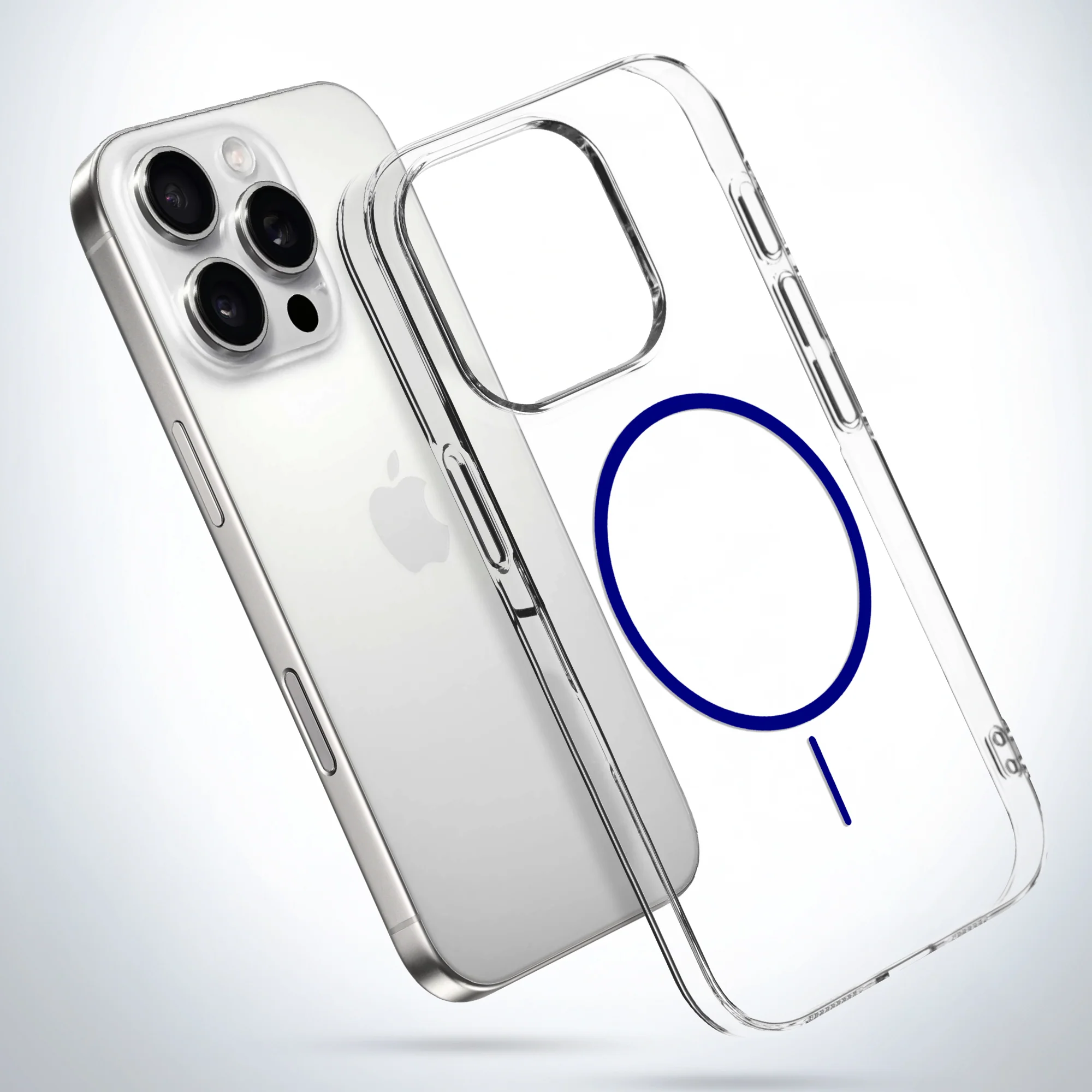 Crystal Clear Anti-Yellowing Wireless Charging Support Case For Apple iPhone 15 Pro Max - Image 38