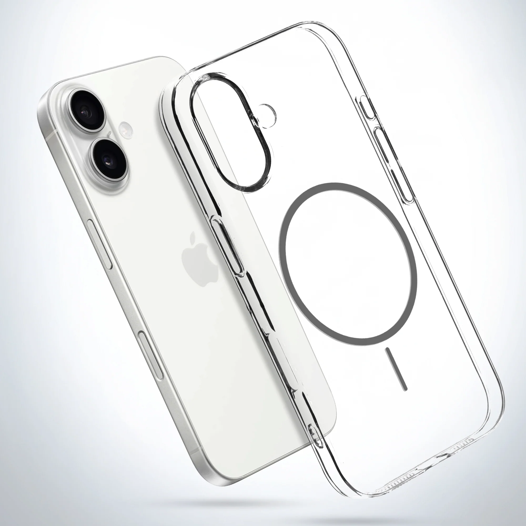 Crystal Clear Anti-Yellowing Wireless Charging Support Case For Apple iPhone 16 Plus - Image 44