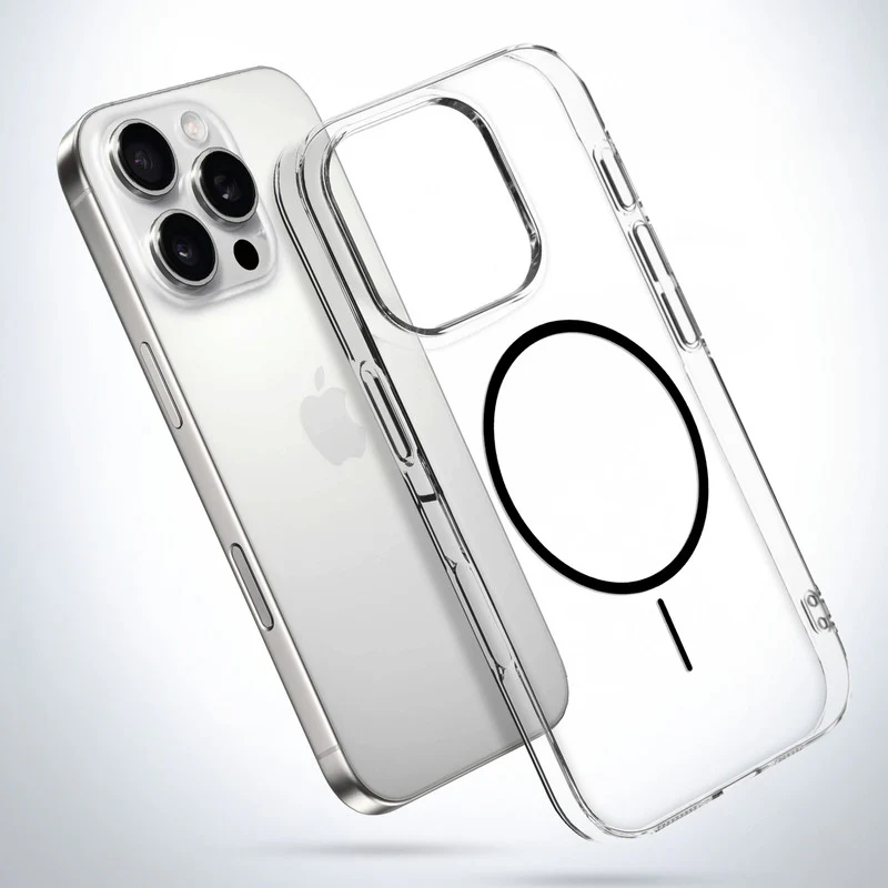 Crystal Clear Anti-Yellowing Wireless Charging Support Case For Apple iPhone 16 Pro - Image 3