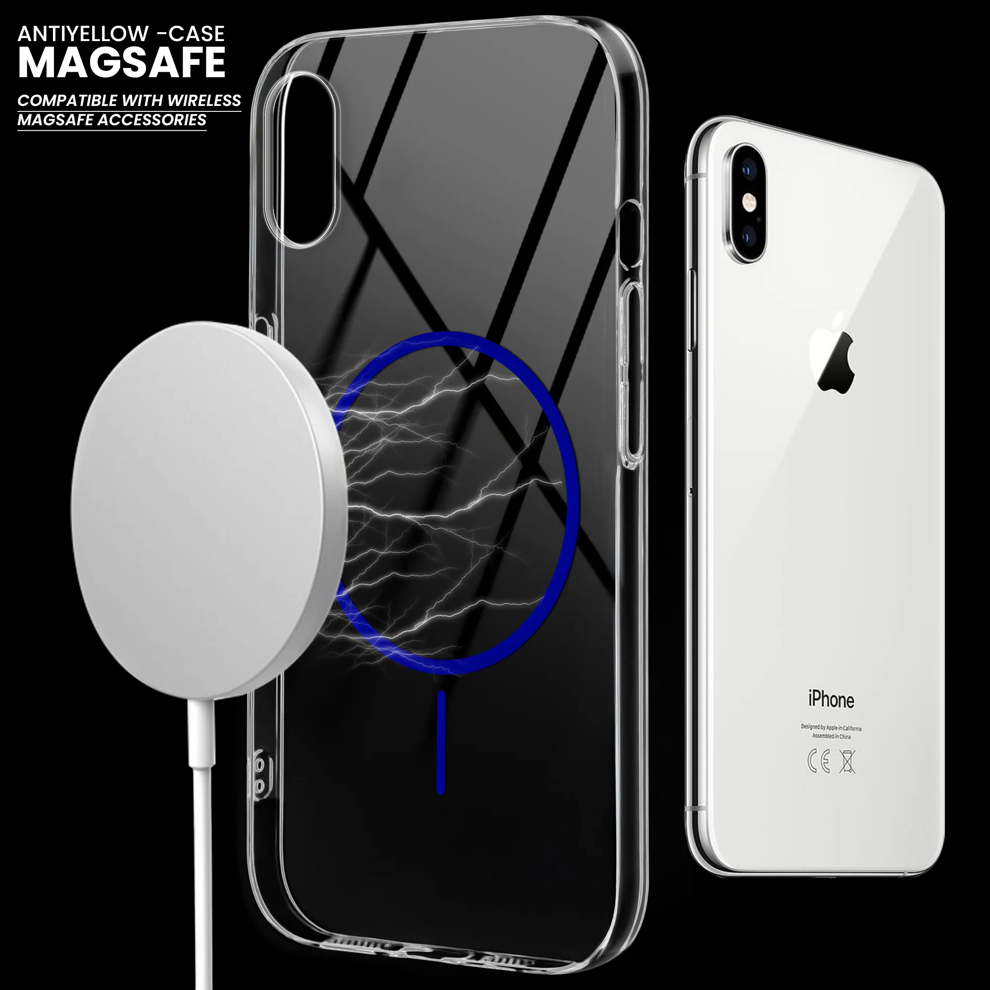Crystal Clear Anti-Yellowing Wireless Charging Support Case For Apple iPhone X - Image 36