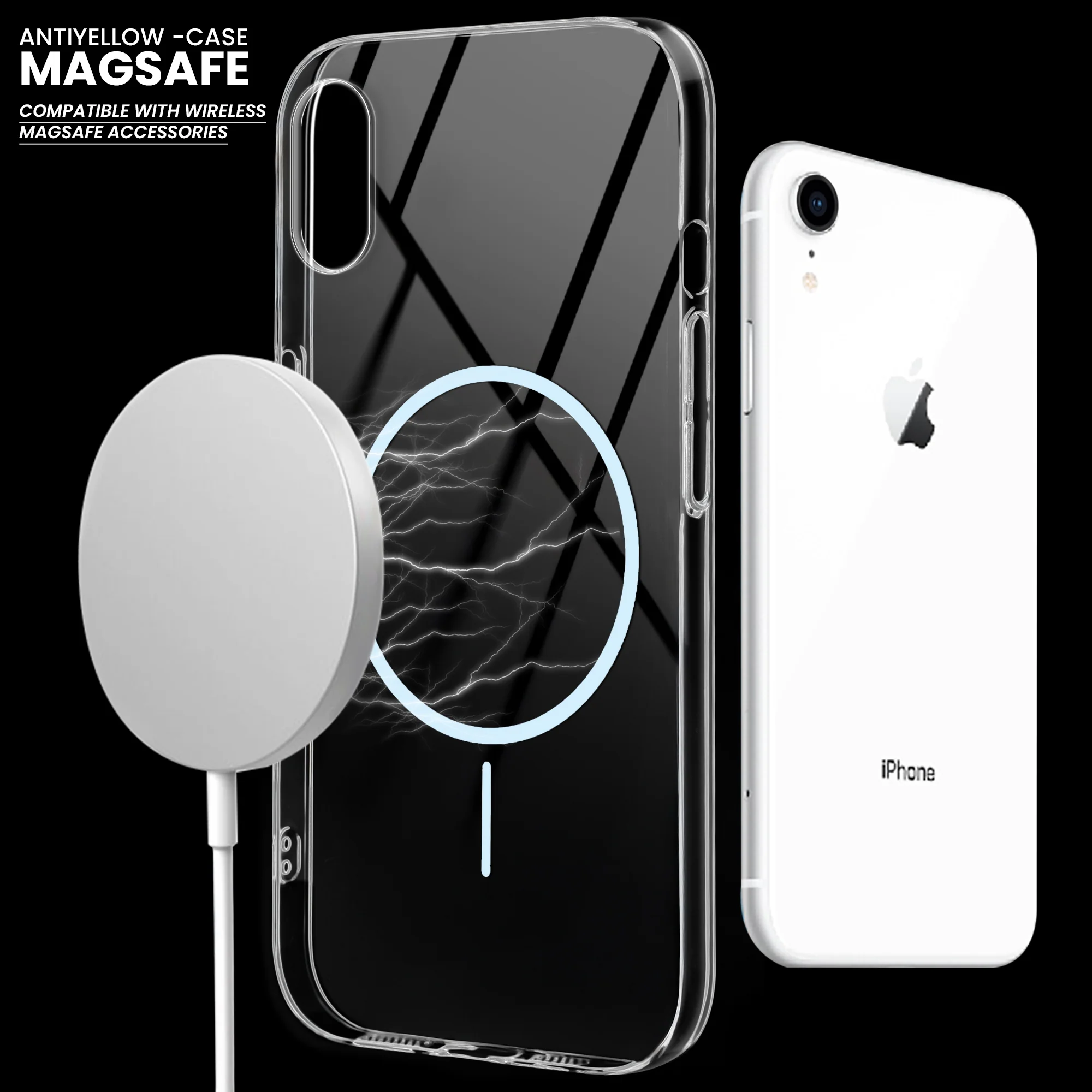 Crystal Clear Anti-Yellowing Wireless Charging Support Case For Apple iPhone XR - Image 36