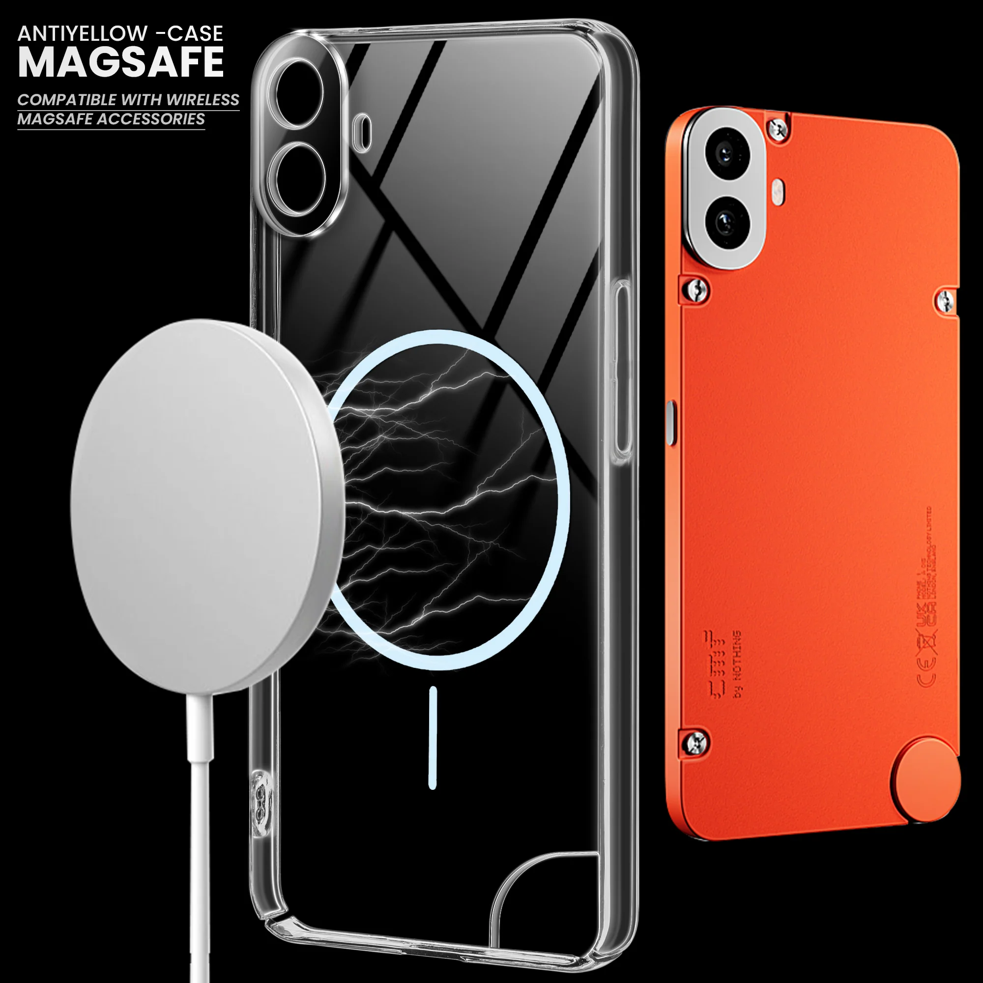 Crystal Clear Anti-Yellowing Wireless Charging Support Case For CMF Nothing Phone 1 - Image 29