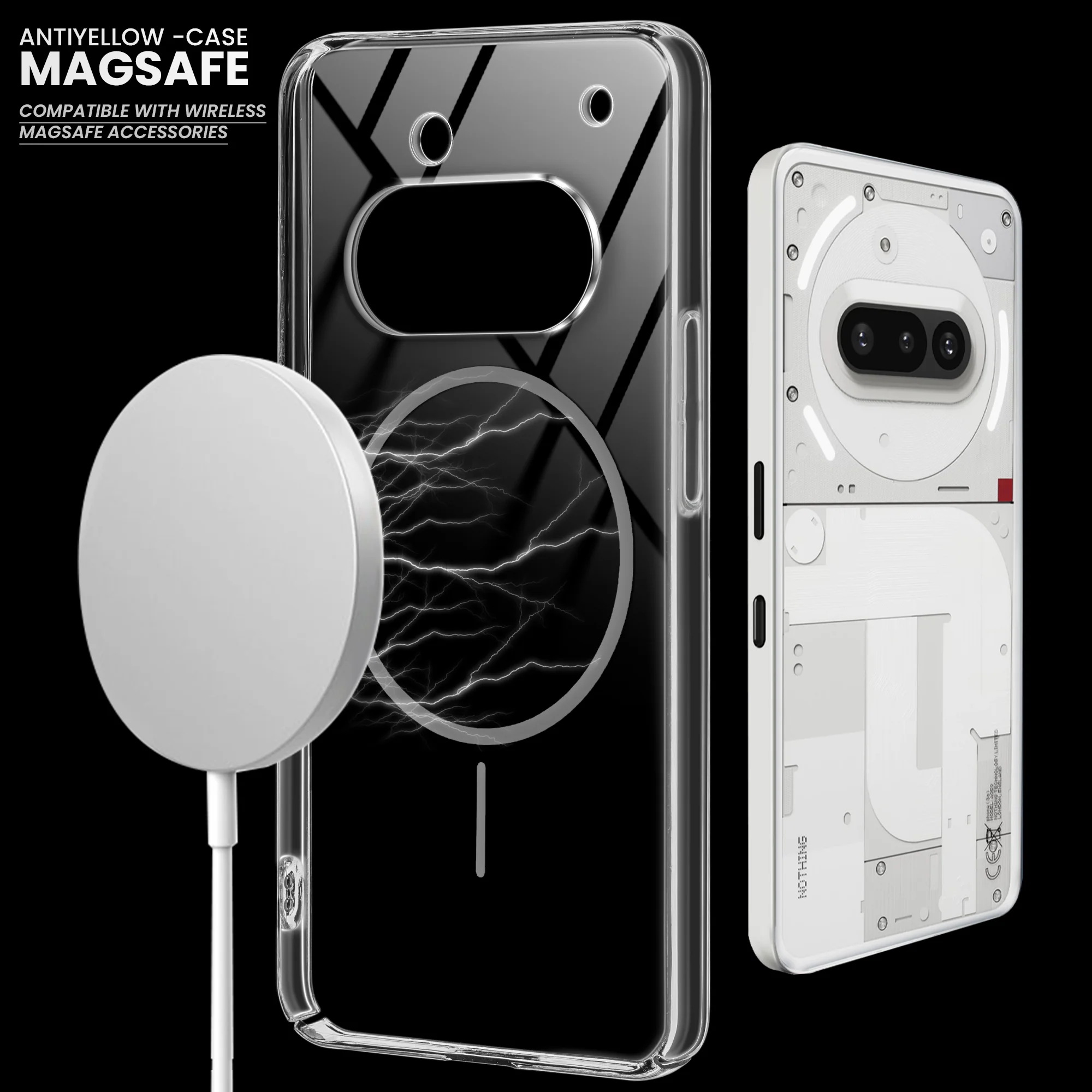 Crystal Clear Anti-Yellowing Wireless Charging Support Case For Nothing Phone 3A 5G - Image 15