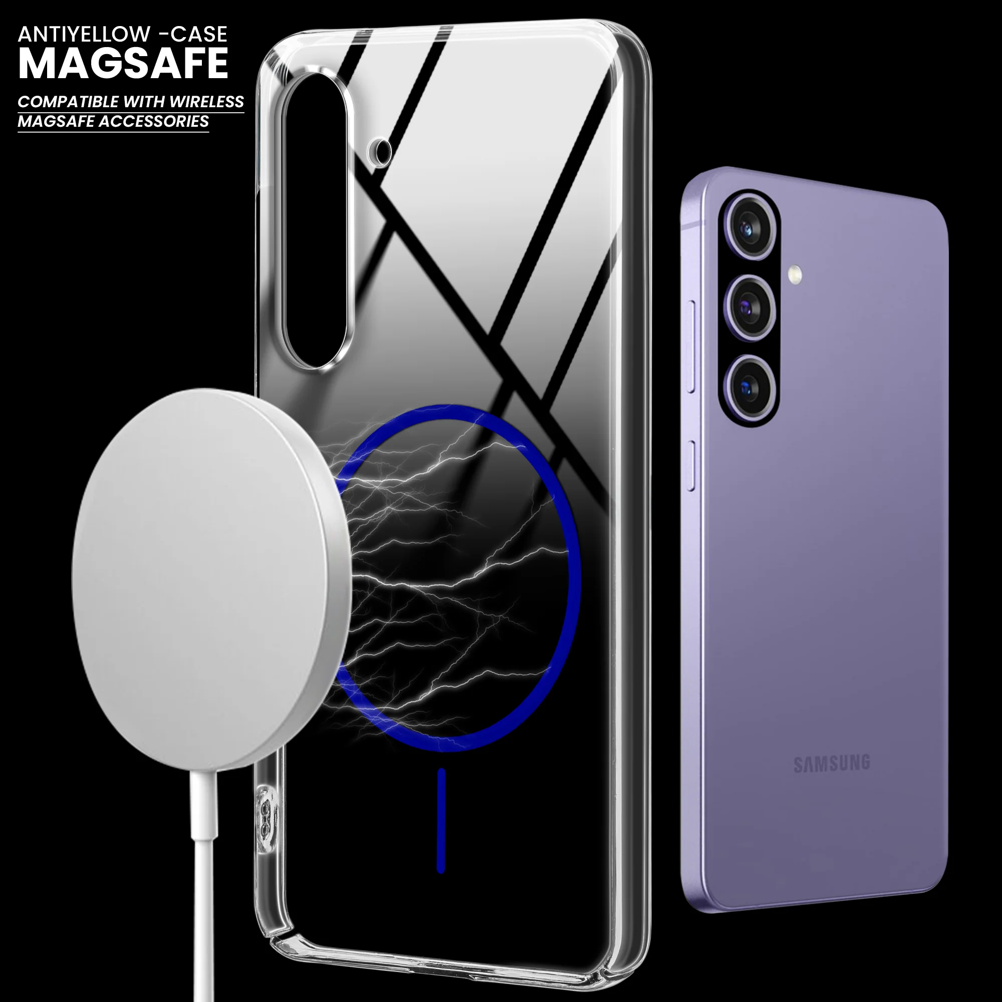 Crystal Clear Anti-Yellowing Wireless Charging Support Case For Samsung A56 5G - Image 15