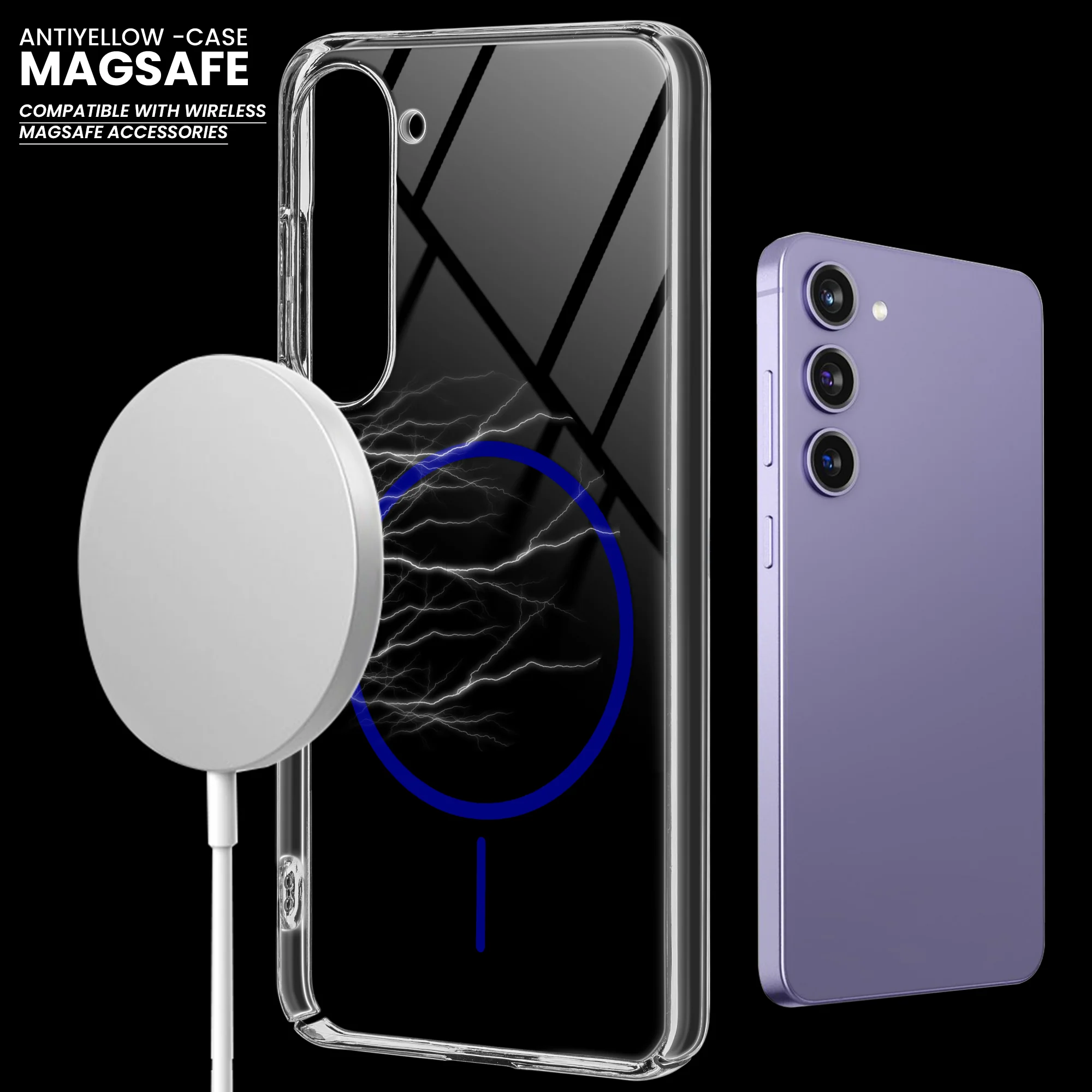 Crystal Clear Anti-Yellowing Wireless Charging Support Case For Samsung S23 5G - Image 36