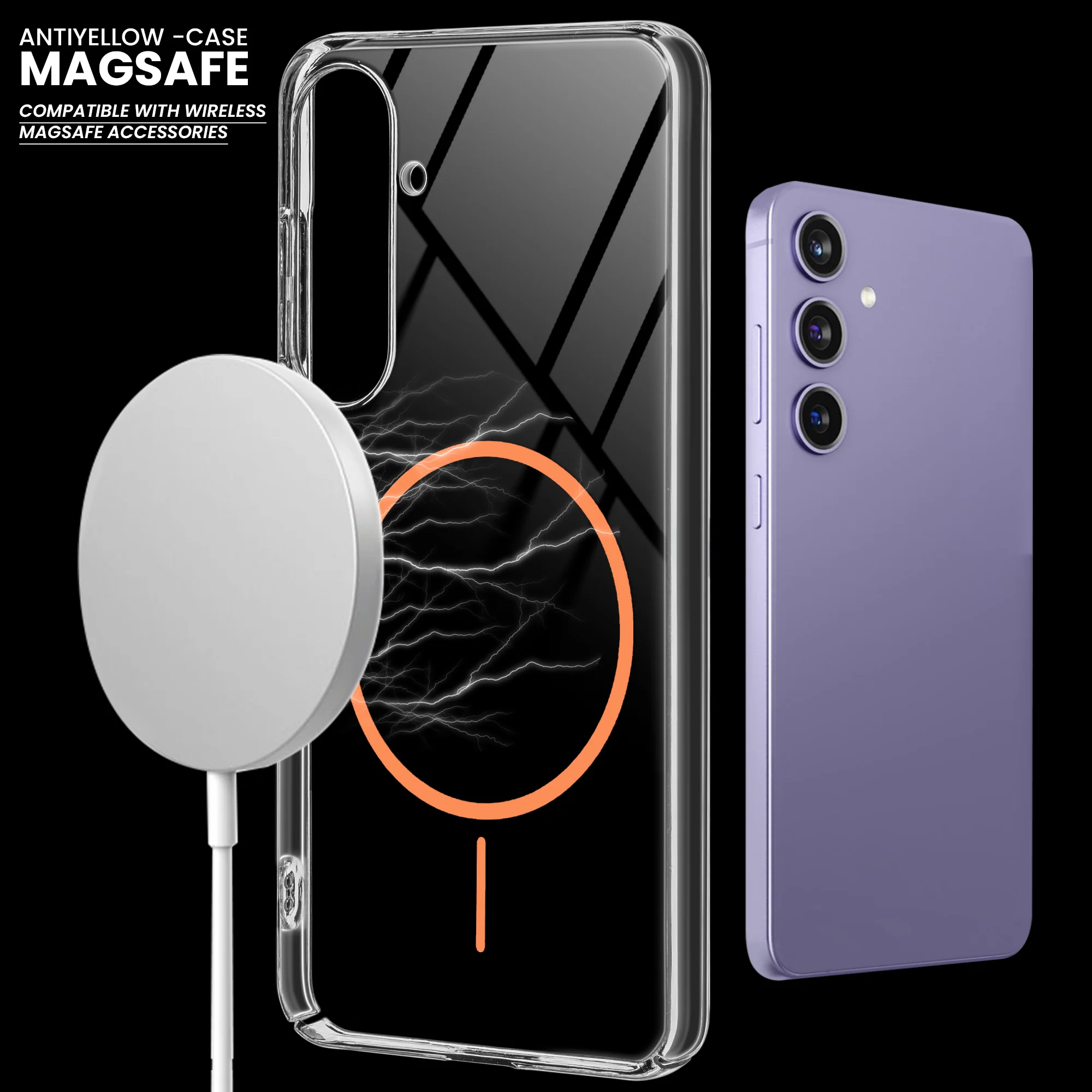 Crystal Clear Anti-Yellowing Wireless Charging Support Case For Samsung S23 FE 5G - Image 22