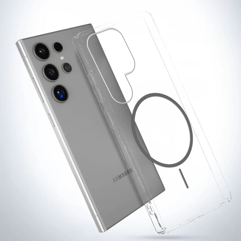Crystal Clear Anti-Yellowing Wireless Charging Support Case For Samsung S23 Ultra 5G - Image 10