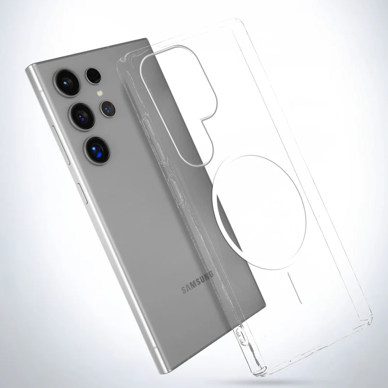 Crystal Clear Anti-Yellowing Wireless Charging Support Case For Samsung S23 Ultra 5G - Image 24