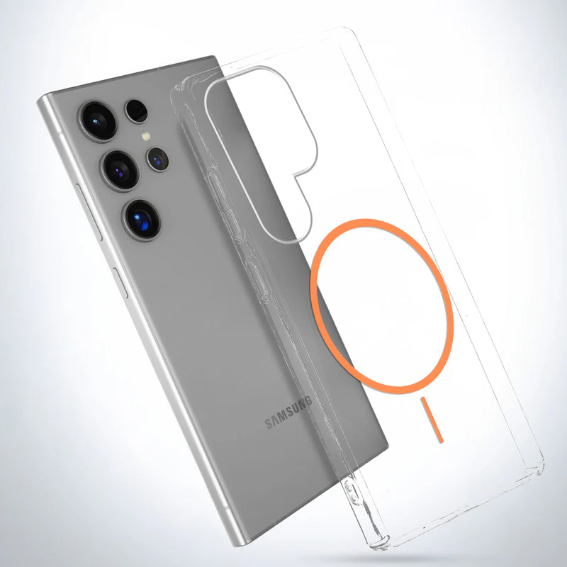 Crystal Clear Anti-Yellowing Wireless Charging Support Case For Samsung S24 Ultra 5G - Image 17