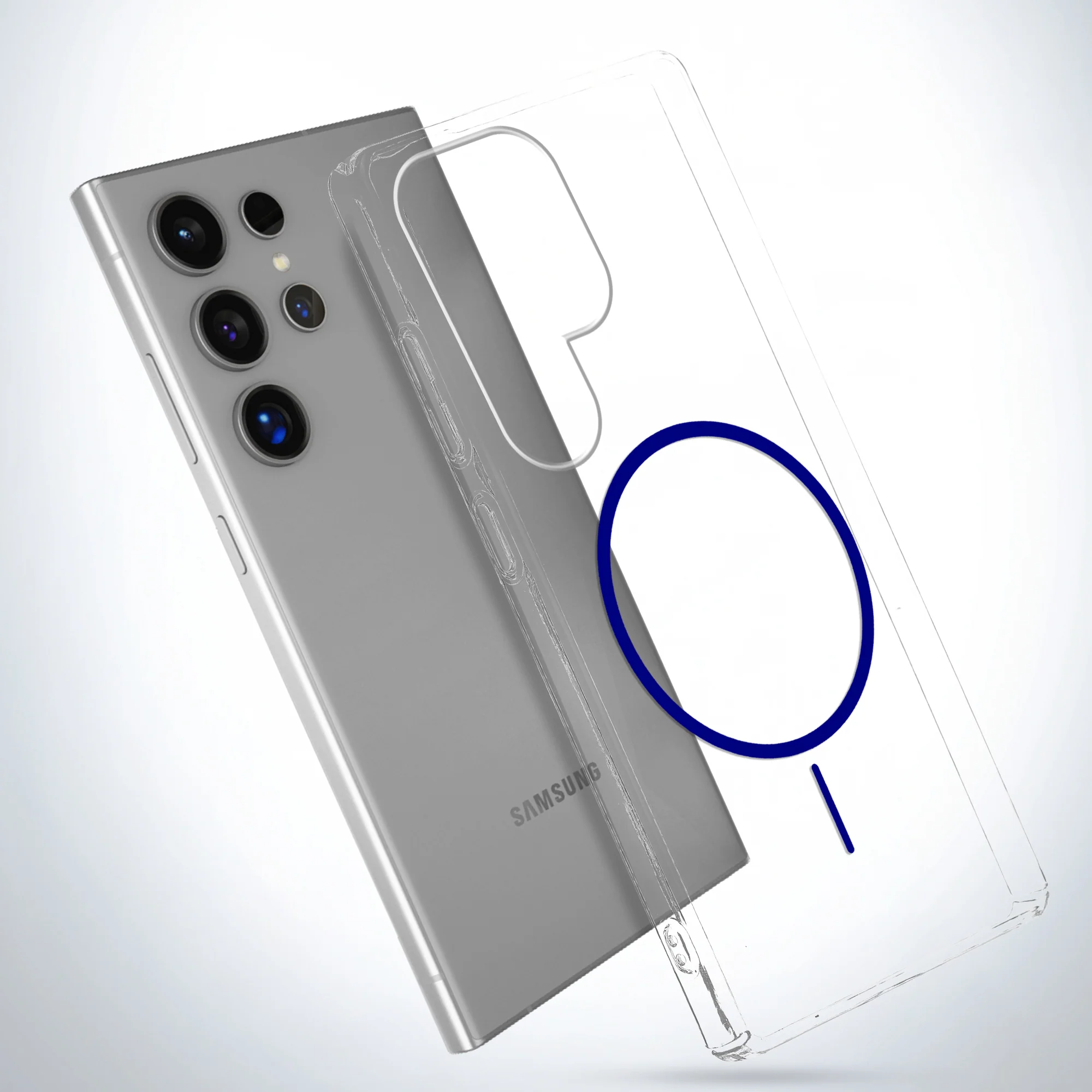 Crystal Clear Anti-Yellowing Wireless Charging Support Case For Samsung S24 Ultra 5G - Image 45