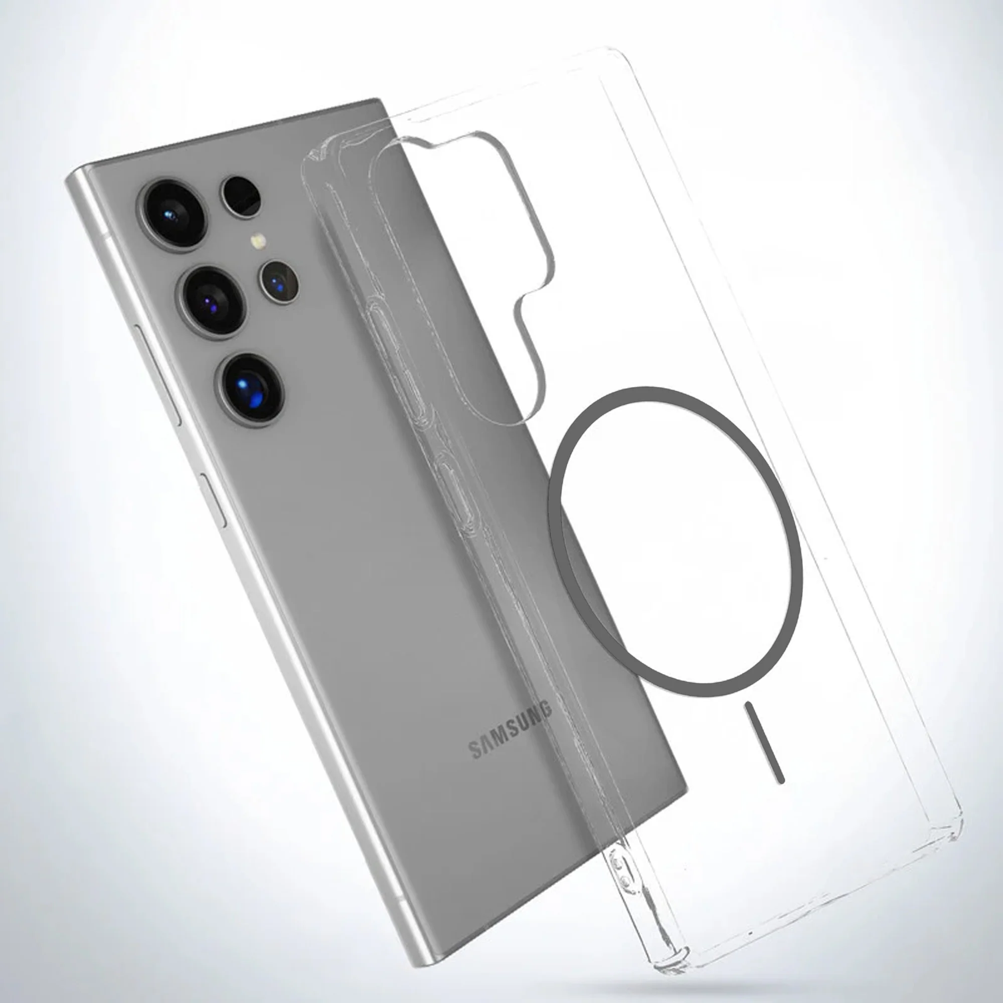 Crystal Clear Anti-Yellowing Wireless Charging Support Case For Samsung S25 Ultra 5G - Image 31