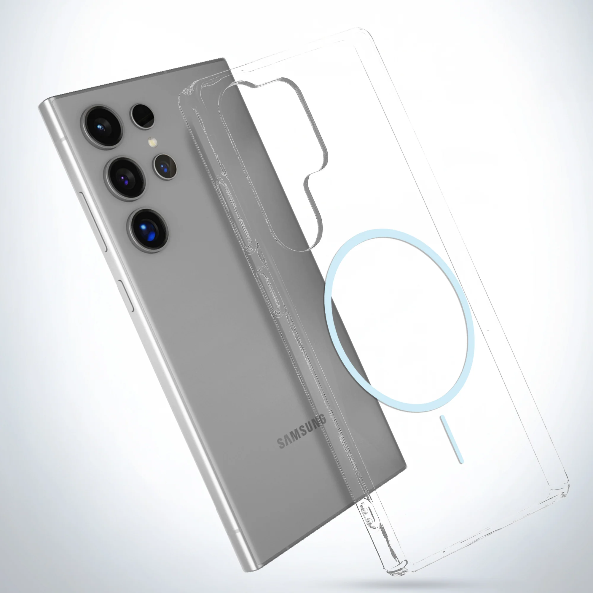 Crystal Clear Anti-Yellowing Wireless Charging Support Case For Samsung S25 Ultra 5G - Image 45