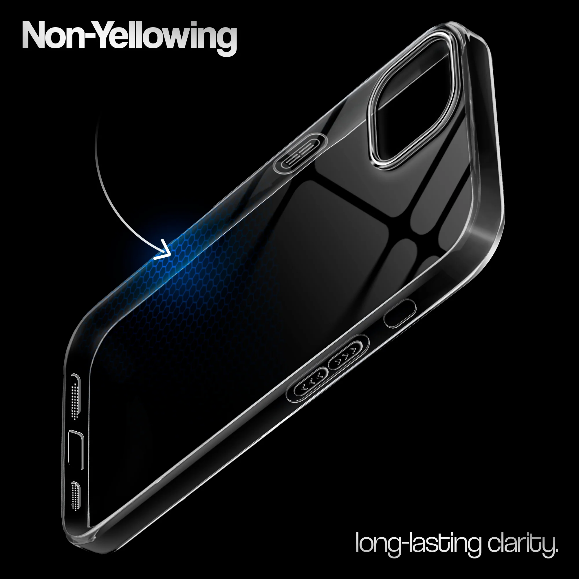 Crystal Clear Anti-Yellow Transparent Back Cover Case With Camera Ring Protection for Apple iPhone 14 - Image 19