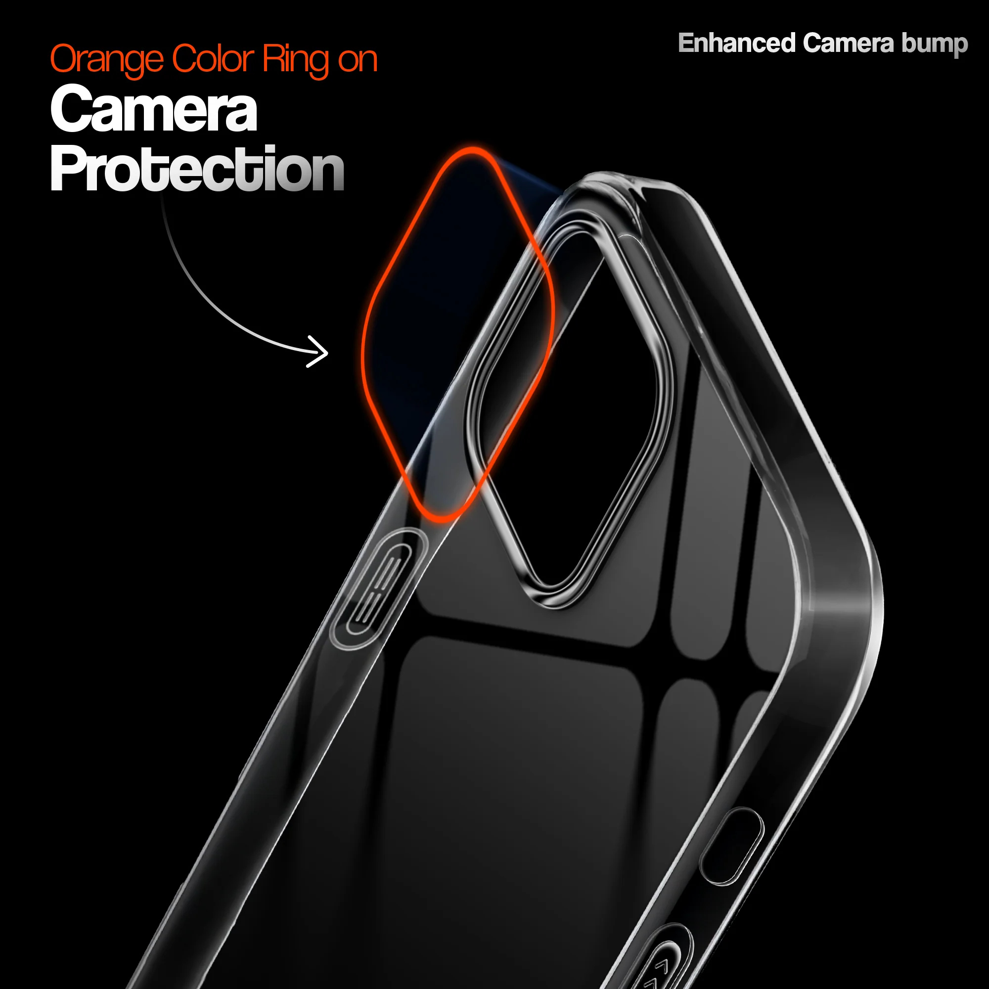 Crystal Clear Anti-Yellow Transparent Back Cover Case With Camera Ring Protection for Apple iPhone 15 - Image 3