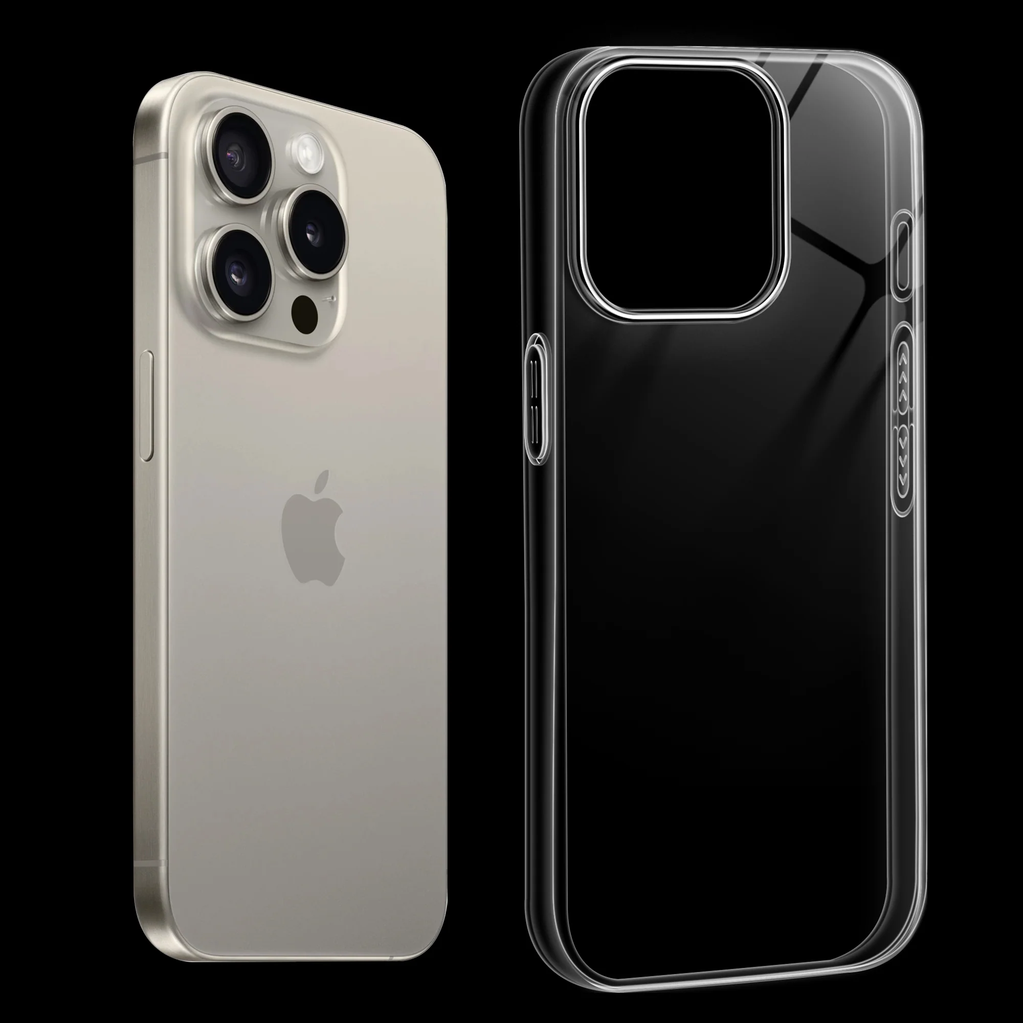 Crystal Clear Anti-Yellow Transparent Back Cover Case With Camera Ring Protection for Apple iPhone 15 Pro - Image 24