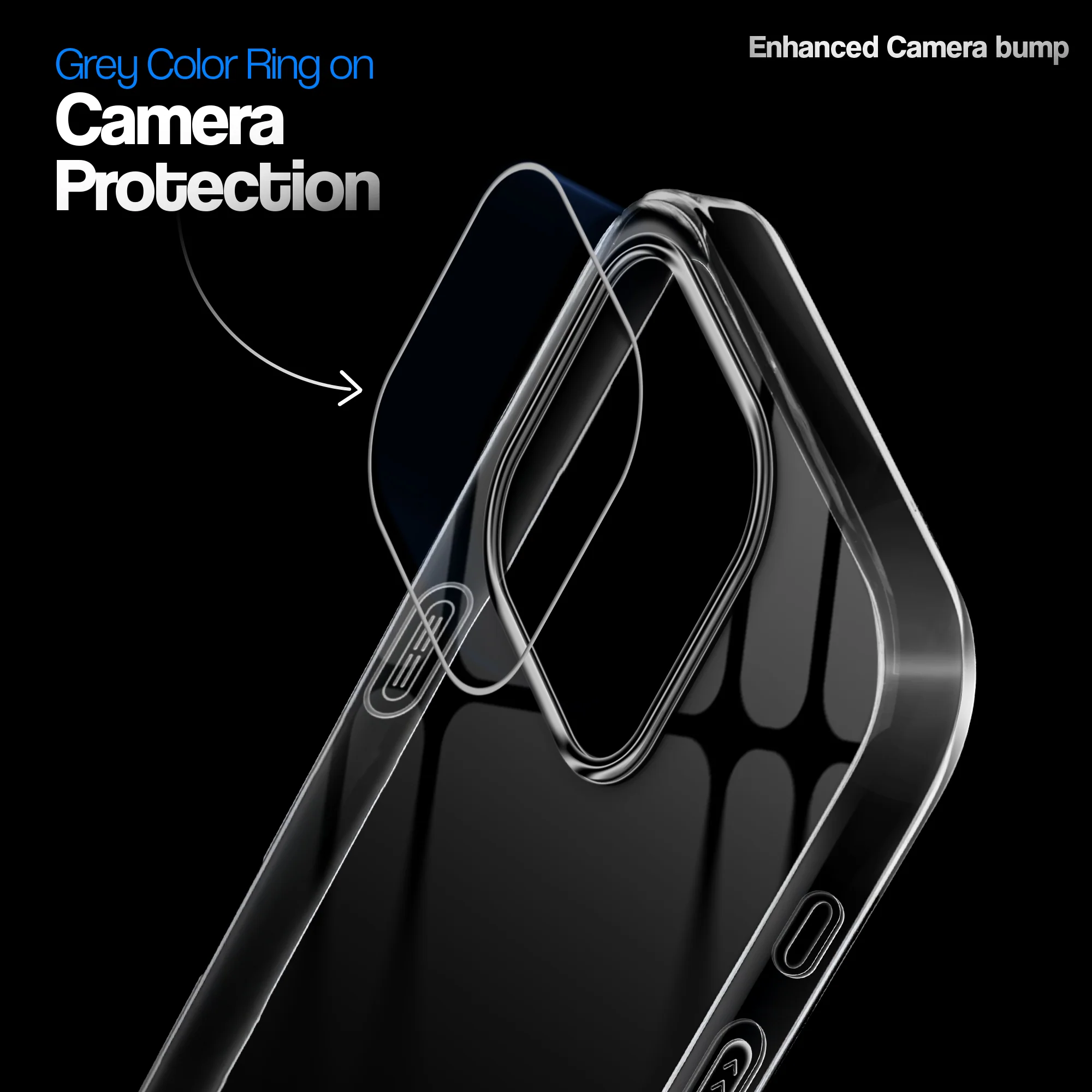 Crystal Clear Anti-Yellow Transparent Back Cover Case With Camera Ring Protection for Apple iPhone 15 Pro - Image 9