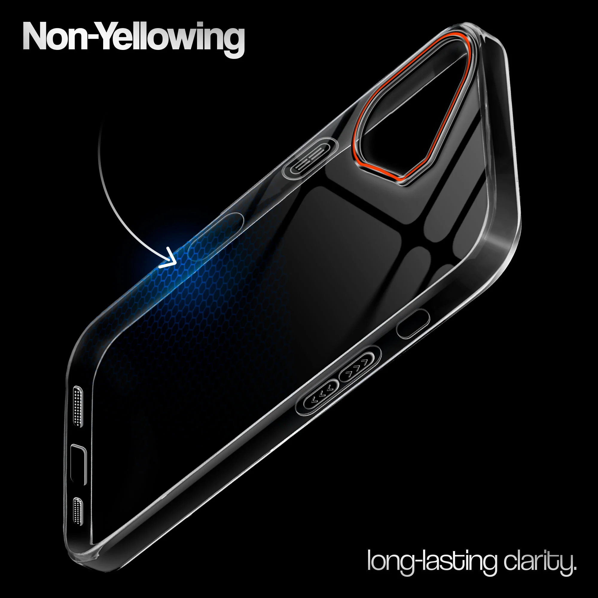 Crystal Clear Anti-Yellow Transparent Back Cover Case With Camera Ring Protection for Apple iPhone 16 - Image 25
