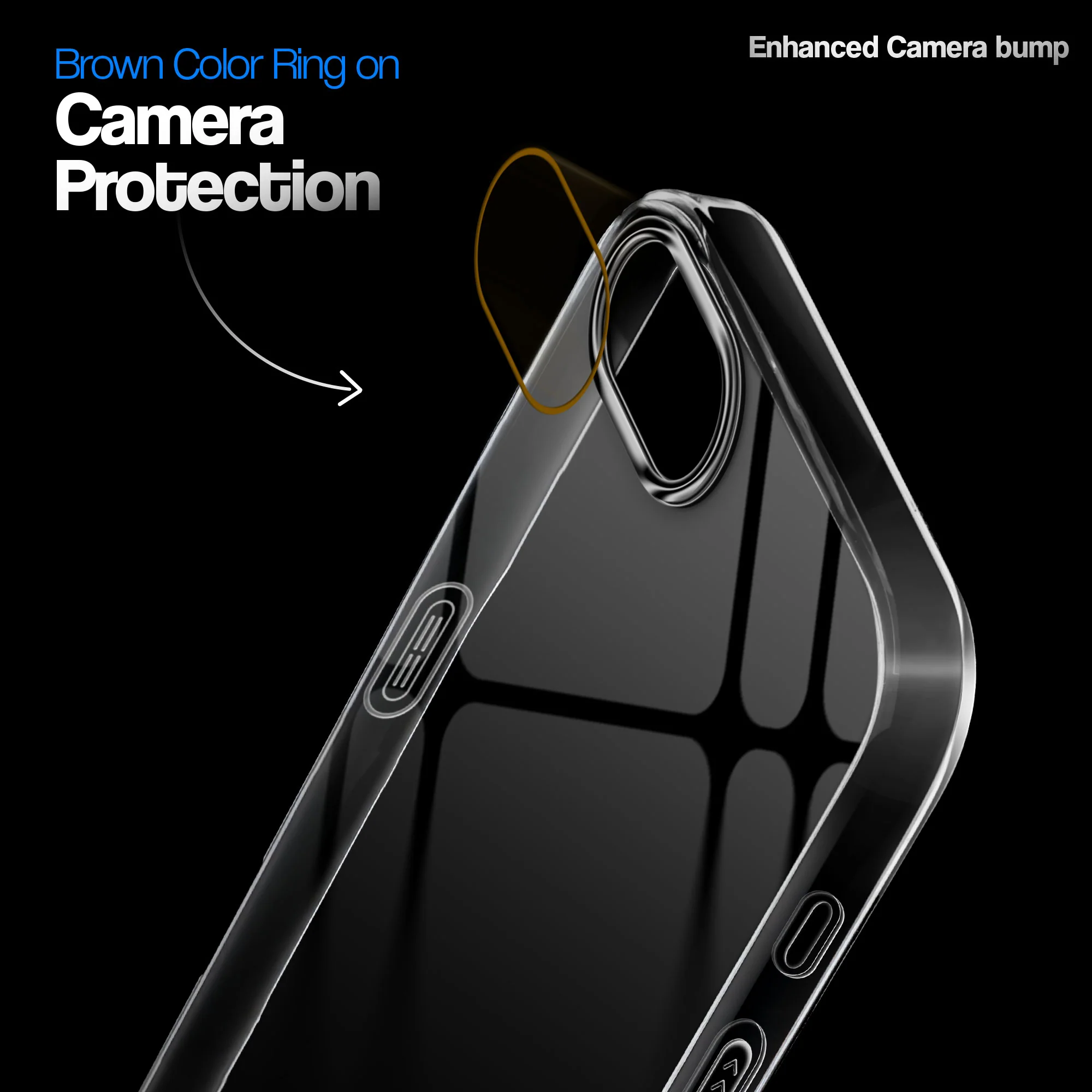 Crystal Clear Anti-Yellow Transparent Back Cover Case With Camera Ring Protection for Apple iPhone 16e - Image 9