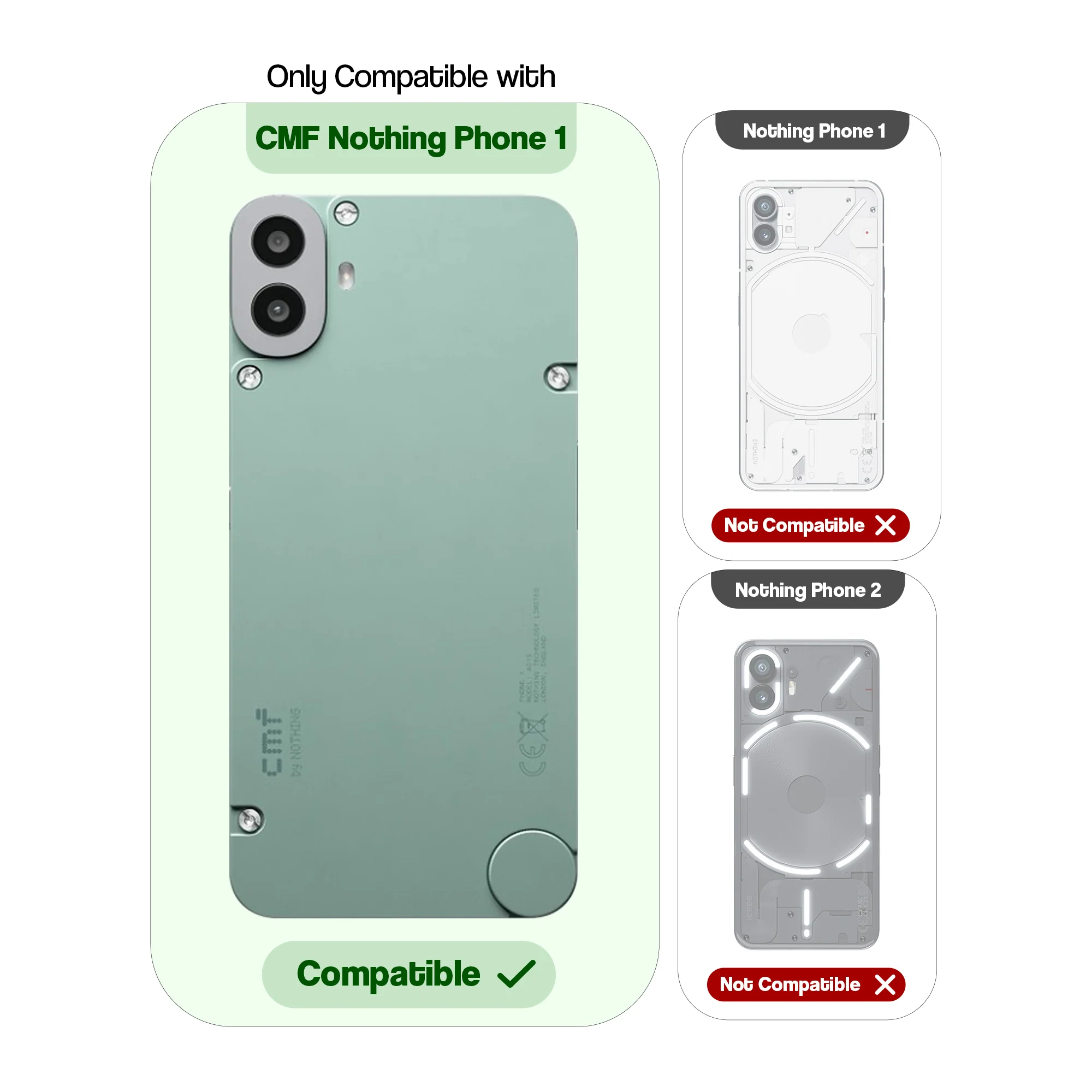 Crystal Clear Anti-Yellow Transparent Back Cover Case With Camera Ring Protection for CMF Phone 1 - Image 8