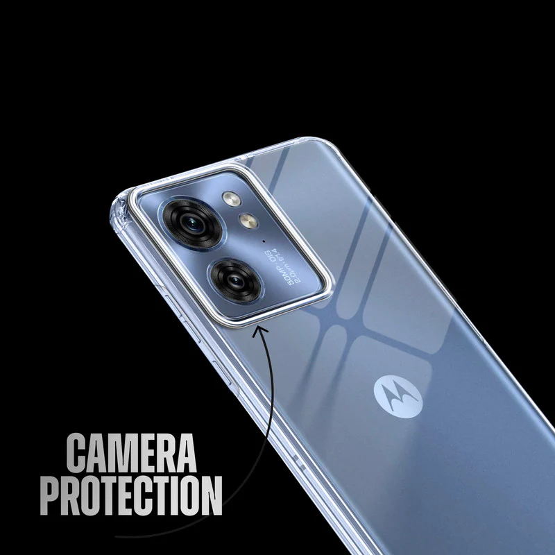Crystal Clear Anti-Yellow Transparent Back Cover Case With Camera Ring Protection for Motorola Moto Edge 40 5G - Image 11