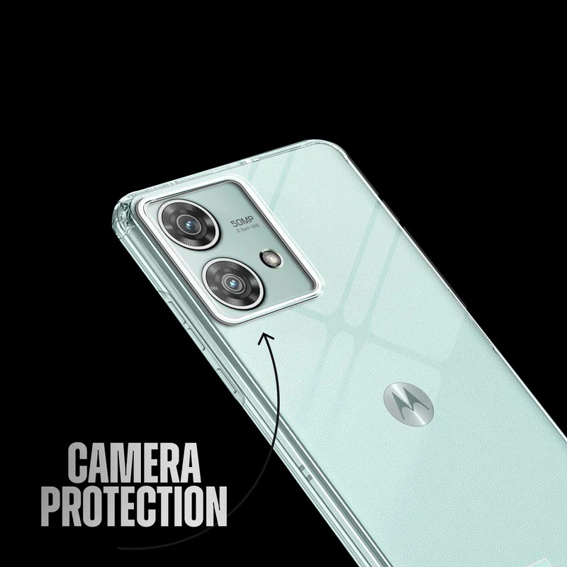 Crystal Clear Anti-Yellow Transparent Back Cover Case With Camera Ring Protection for Motorola Moto Edge 40 Neo 5G - Image 11