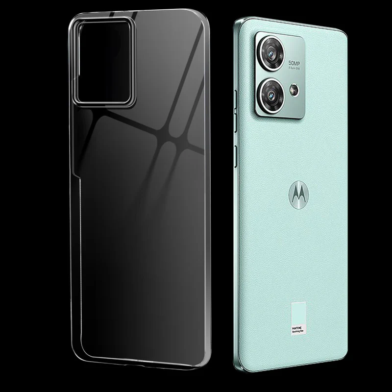 Crystal Clear Anti-Yellow Transparent Back Cover Case With Camera Ring Protection for Motorola Moto Edge 40 Neo 5G - Image 3