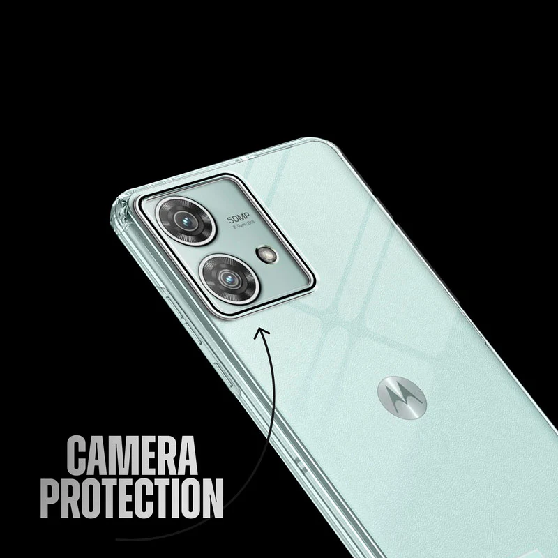 Crystal Clear Anti-Yellow Transparent Back Cover Case With Camera Ring Protection for Motorola Moto Edge 40 Neo 5G - Image 5