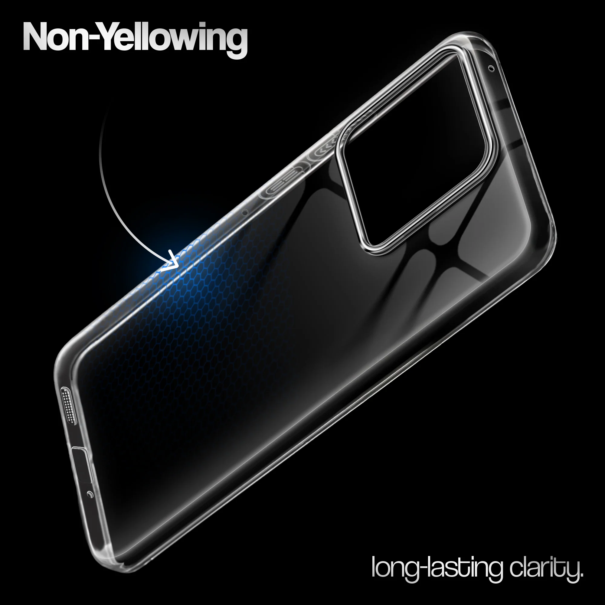 Crystal Clear Anti-Yellow Transparent Back Cover Case With Camera Ring Protection for Motorola Moto Edge 60 5G - Image 13