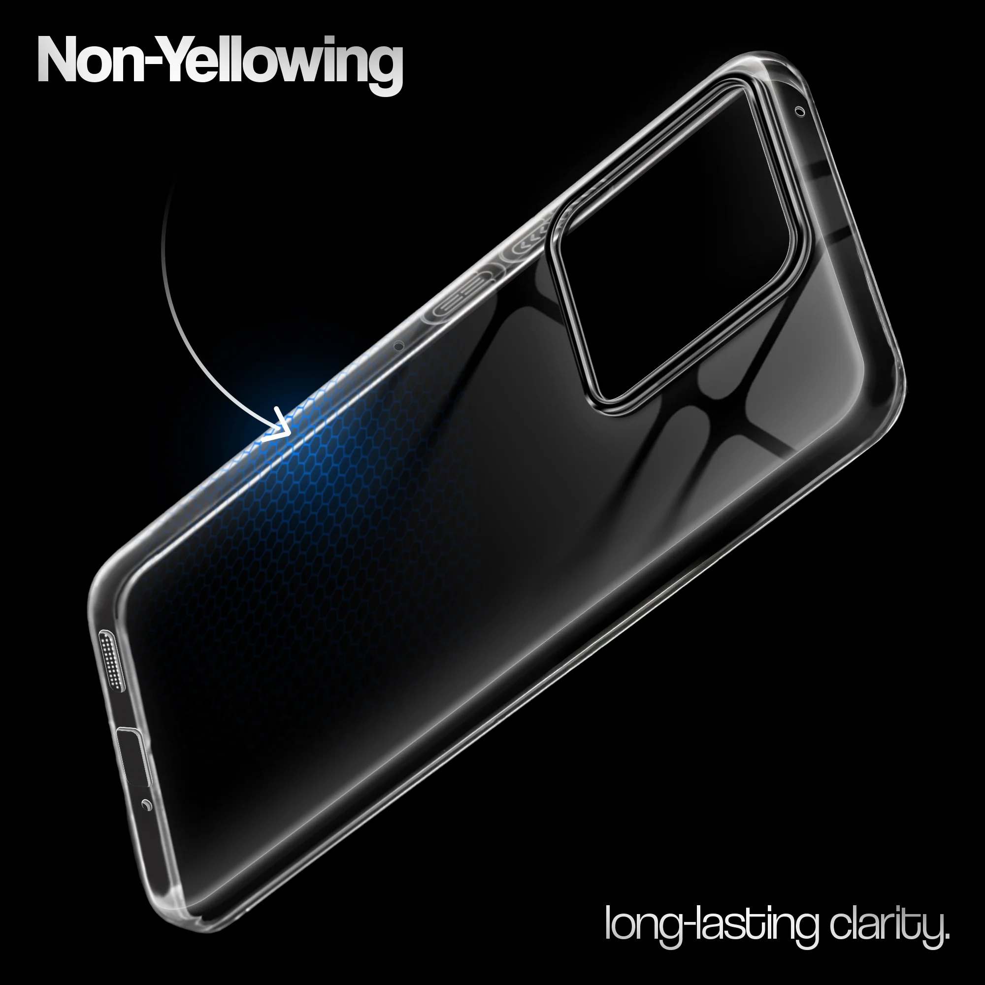 Crystal Clear Anti-Yellow Transparent Back Cover Case With Camera Ring Protection for Motorola Moto Edge 60 5G - Image 7