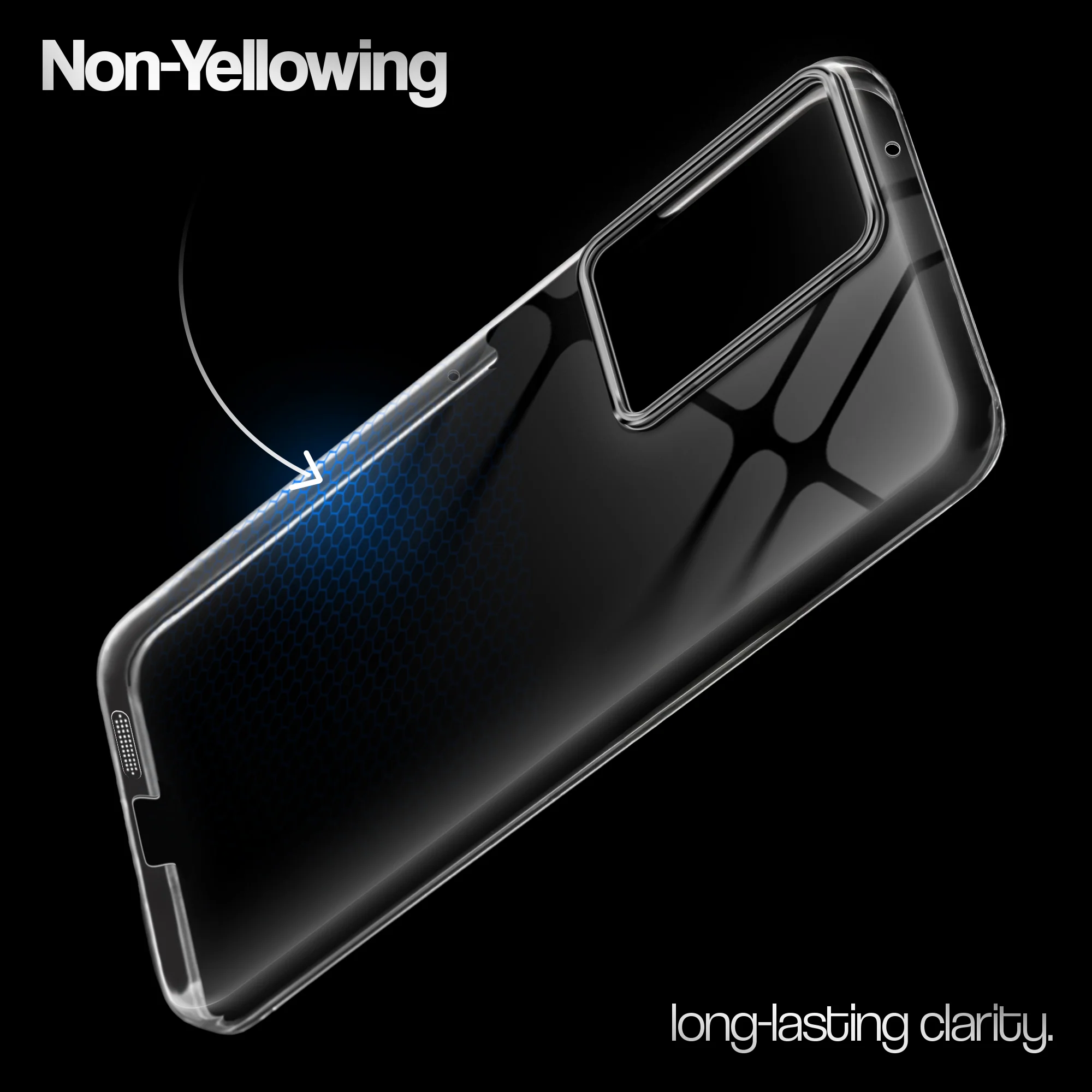 Crystal Clear Anti-Yellow Transparent Back Cover Case With Camera Ring Protection for Motorola Moto G96 5G - Image 13