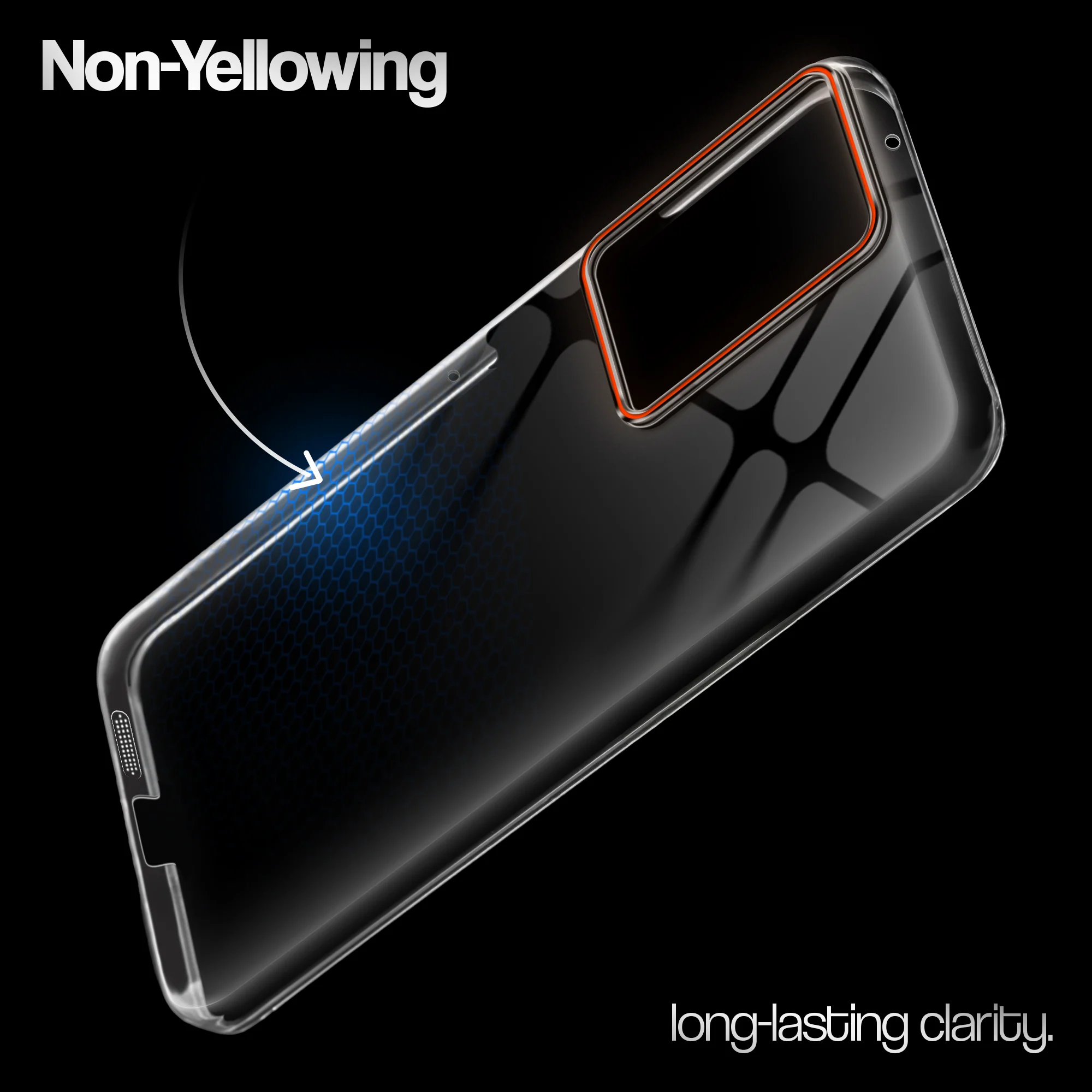 Crystal Clear Anti-Yellow Transparent Back Cover Case With Camera Ring Protection for Motorola Moto G96 5G - Image 19