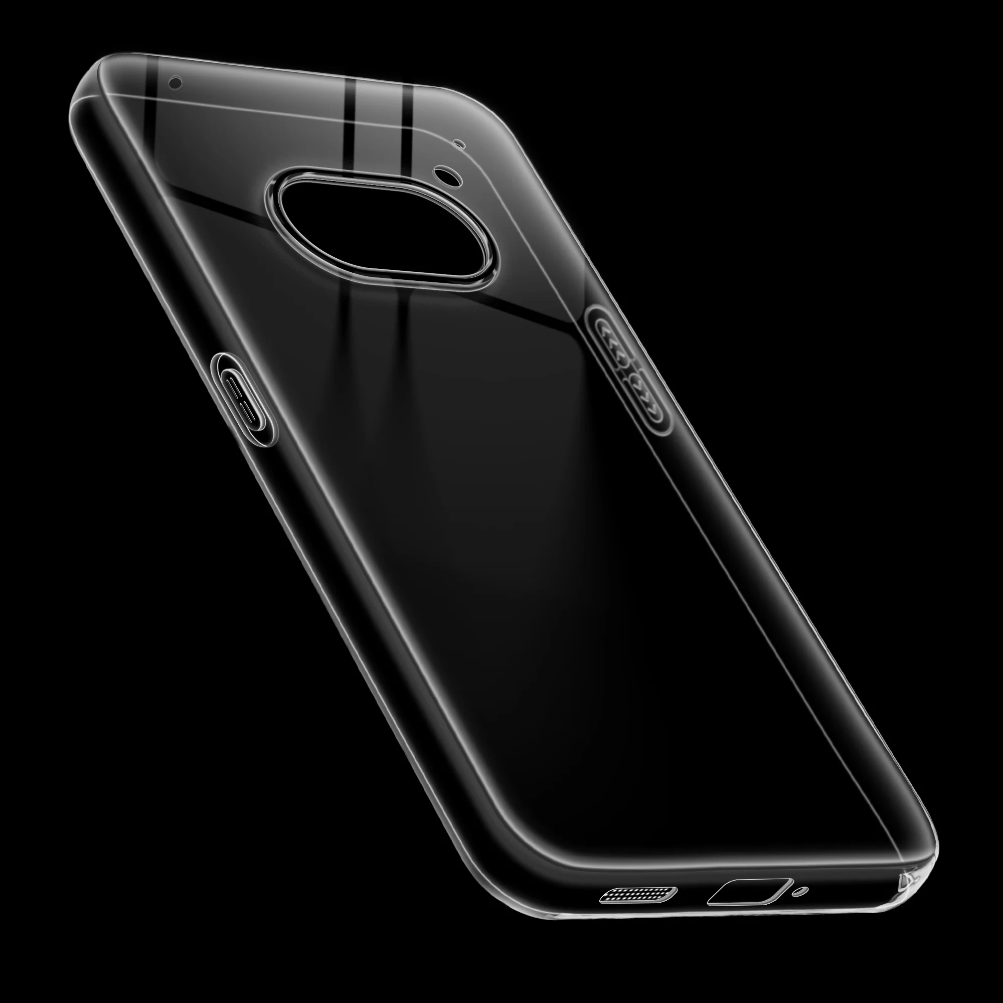 Crystal Clear Anti-Yellow Transparent Back Cover Case With Camera Ring Protection for Nothing Phone 2A Plus - Image 11