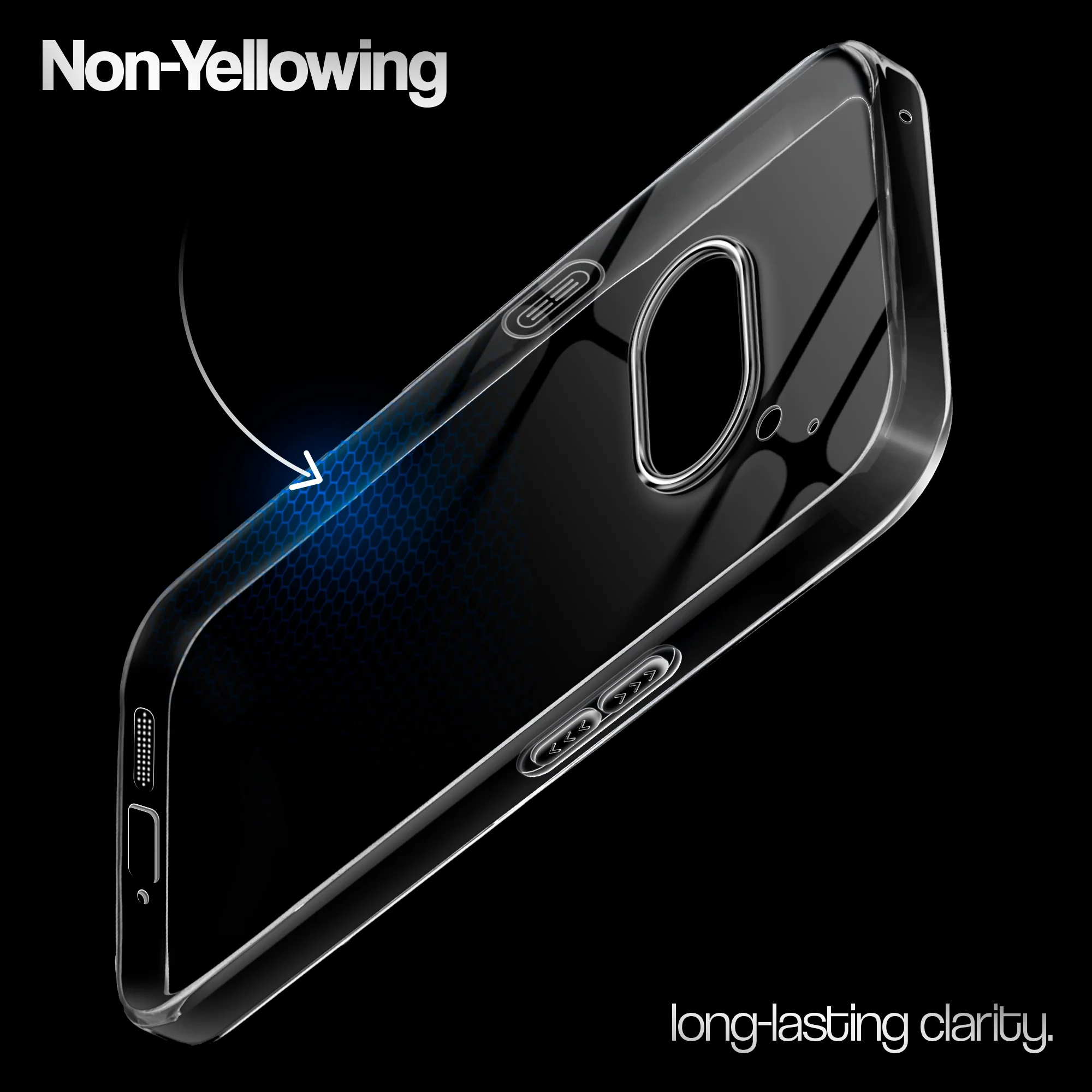 Crystal Clear Anti-Yellow Transparent Back Cover Case With Camera Ring Protection for Nothing Phone 2A Plus - Image 13