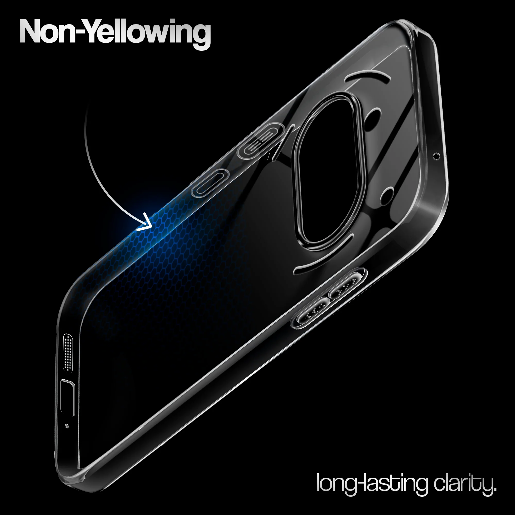 Crystal Clear Anti-Yellow Transparent Back Cover Case With Camera Ring Protection for Nothing Phone 3A 5G