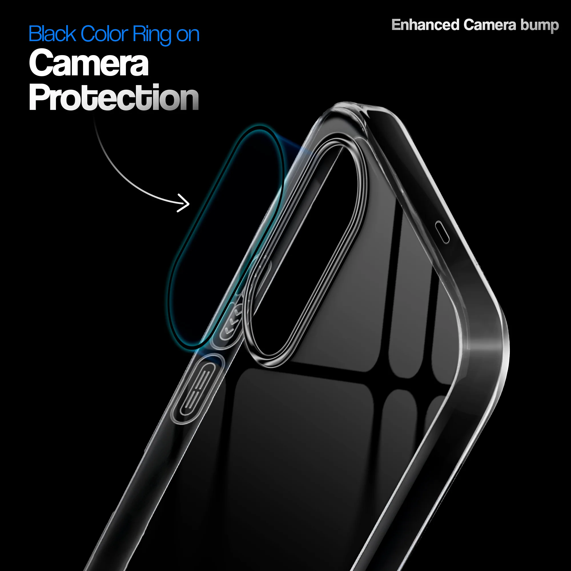 Crystal Clear Anti-Yellow Transparent Back Cover Case With Camera Ring Protection for OnePlus Nord CE 4 Lite 5G - Image 3