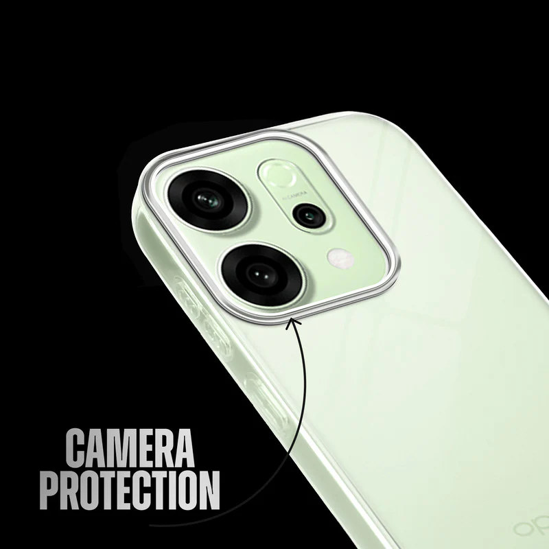 Crystal Clear Anti-Yellow Transparent Back Cover Case With Camera Ring Protection for Oppo Reno 14 5G - Image 11