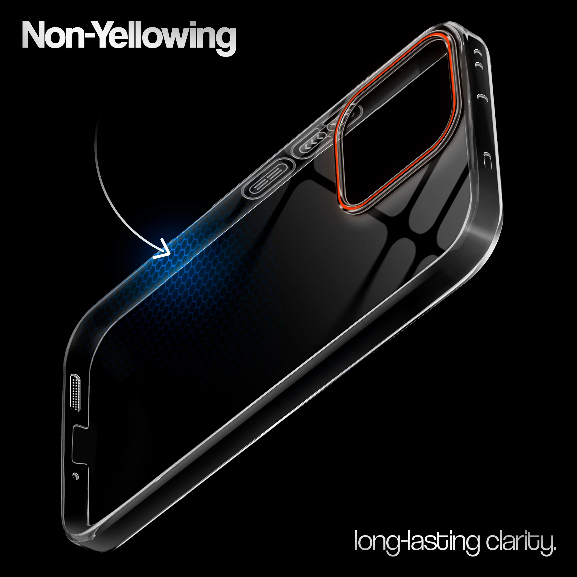 Crystal Clear Anti-Yellow Transparent Back Cover Case With Camera Ring Protection for Oppo Reno 14 Pro 5G